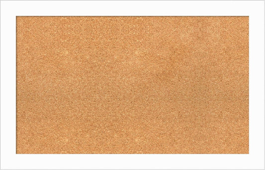 Amanti Art Natural Cork Board for Wall, 21x33 Vision Board with White Frame, Medium Corkboard Office Decor for Home Organization, Casual Corkboard Pinboard to Display Items for Home Organization in