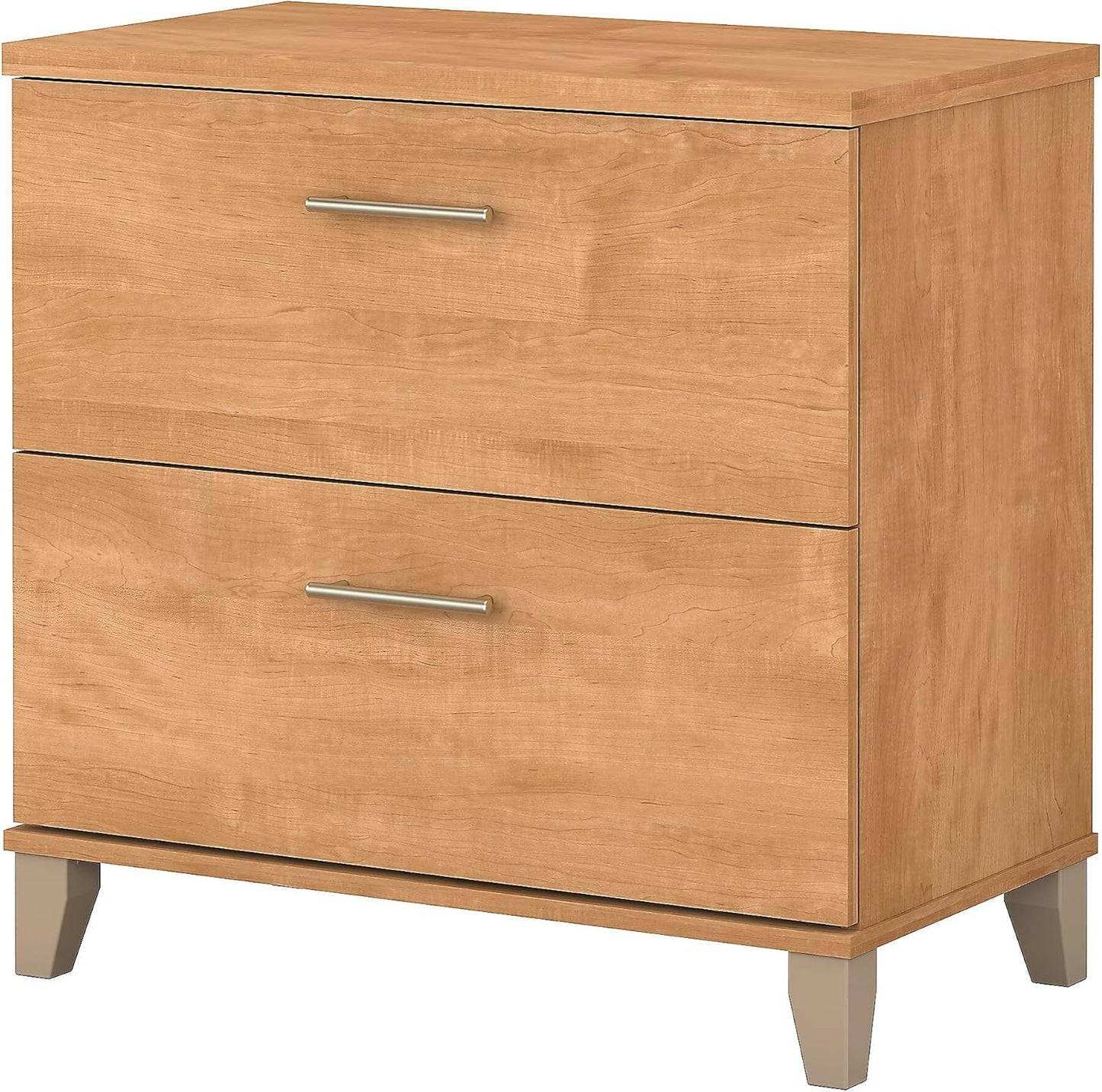 Bush Furniture 2 Drawer Lateral File Cabinet, Letter and Legal-Size Document Storage for Home or Professional Office, Somerset Collection, Maple Cross