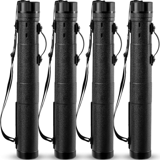 4 Pcs Large Extendable Poster Tubes from 30'' to 49' with Strap Poster Carrying Case Telescoping Tube Portable Blueprint for Posters, Blueprints, Artwork, Map Storage(Hardened Style)