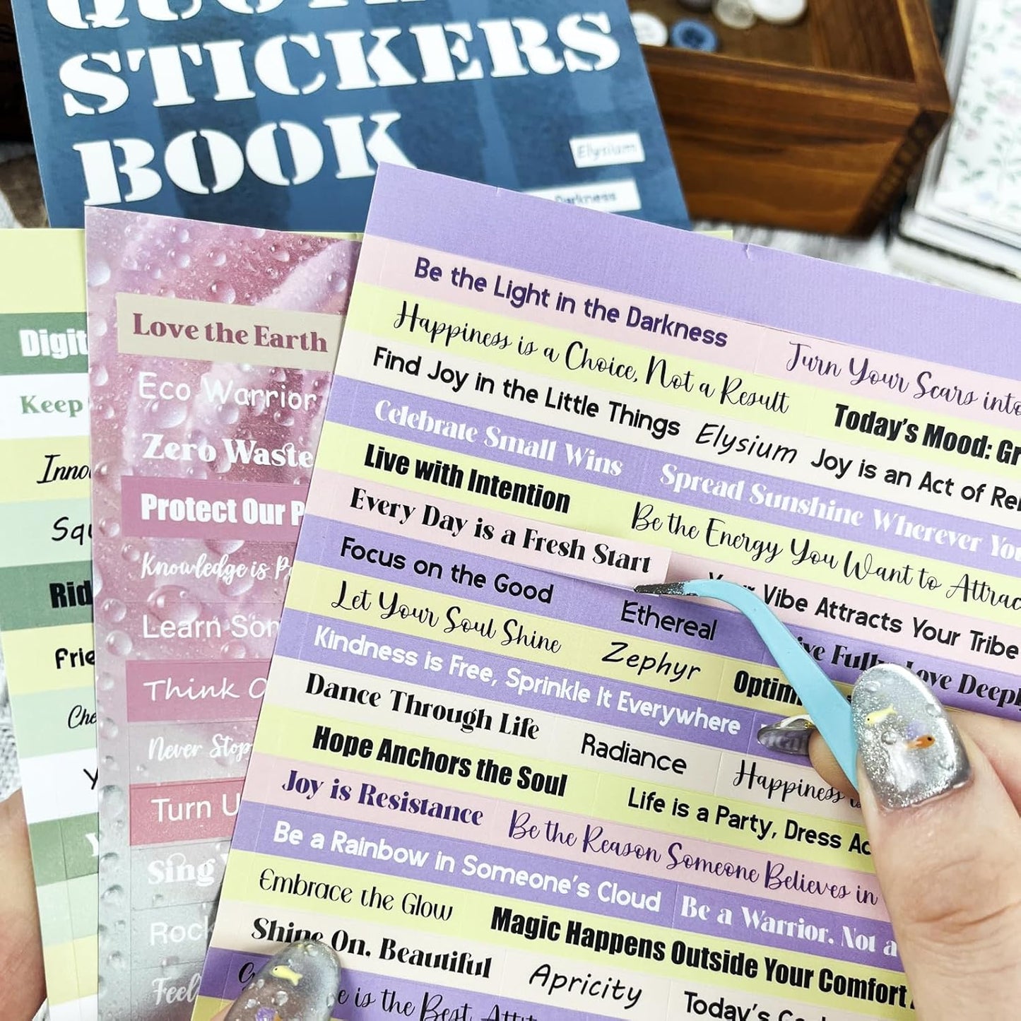 2346PCS Quote Stickers,48 Sheets Scrapbook Supplies Kit Word Stickers for Journaling, Card Making, Vision Board Supplies for Adults Crafting