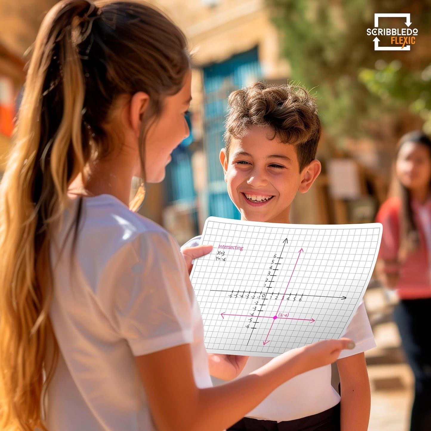 SCRIBBLEDO Grid Dry Erase Sheets 9”x12” Math Practice Small White Board Sheets Math Manipulatives Quad Graph Whiteboard Sheets Math Supplies Homeschool Teacher Students Classroom Pack of 10