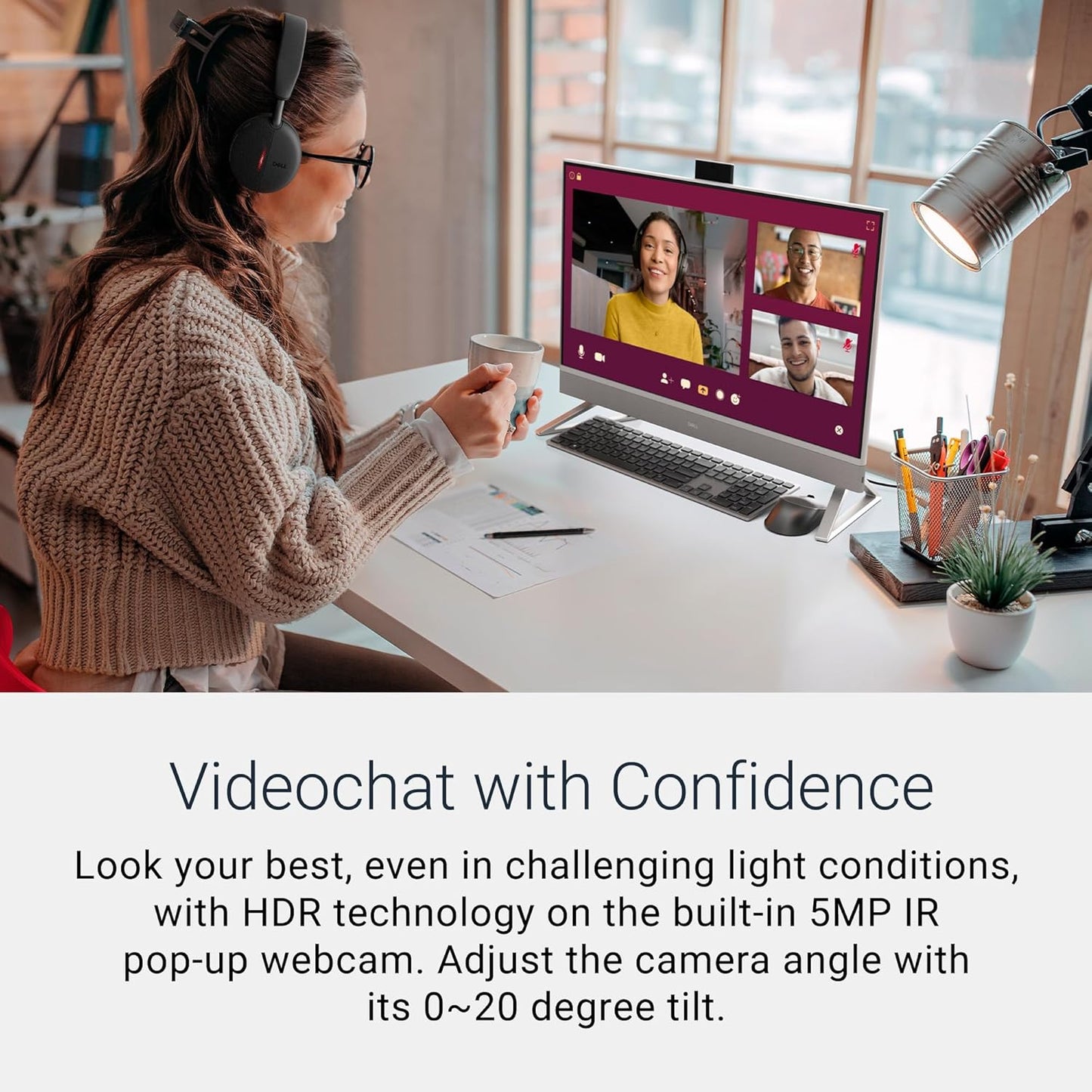 Dell 27 All-in-One Desktop ec27250-27-inch FHD (1920 x 1080) Display, Intel Core 5 Processor 120U, Intel Graphics, 16GB DDR5 RAM, 512GB SSD, Windows 11 Home, Onsite Service - White