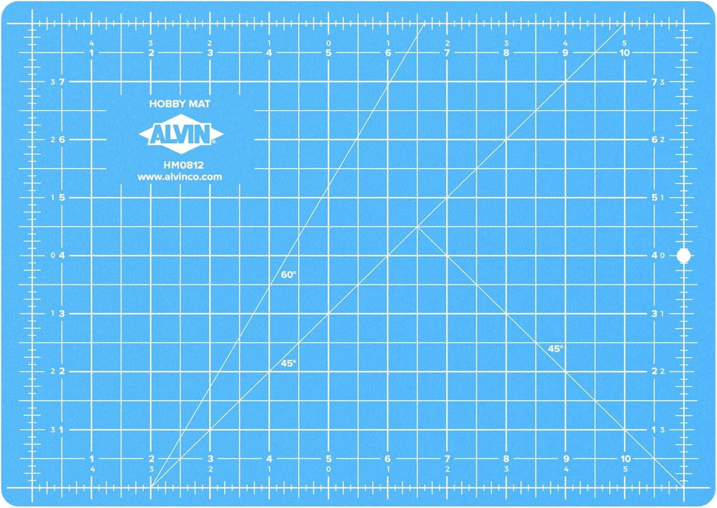 ALVIN HM Self-Healing Cutting Mat for Hobbies 8.5 x 12 inch | Double-Sided Blue/Grey | 3-Layer Gridded Surface for Arts, Crafts and Sewing - Model HM0812