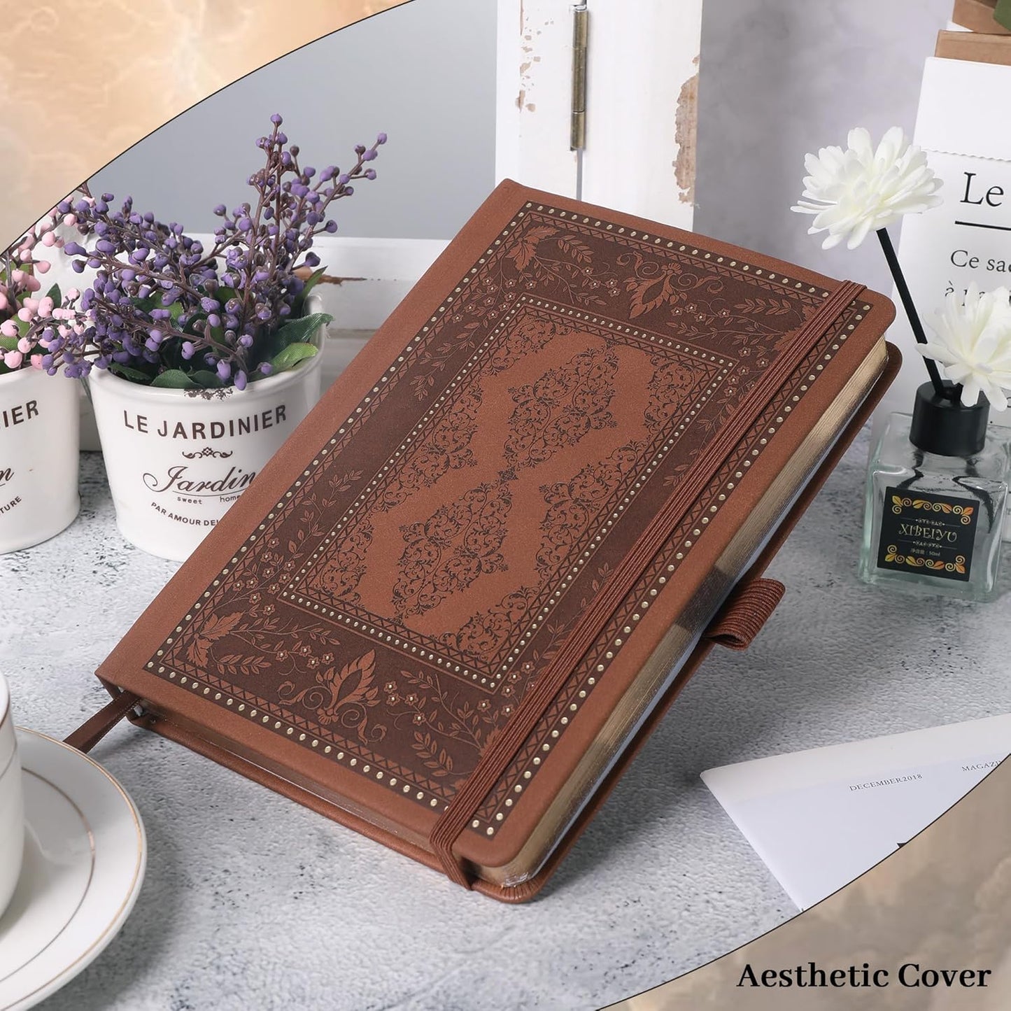 TIEFOSSI Bullet Dot Journals for Women Men, Dot Journals for Writing Women, 160gsm Thick Paper, 190 Numbered Pages, for Planner Organization