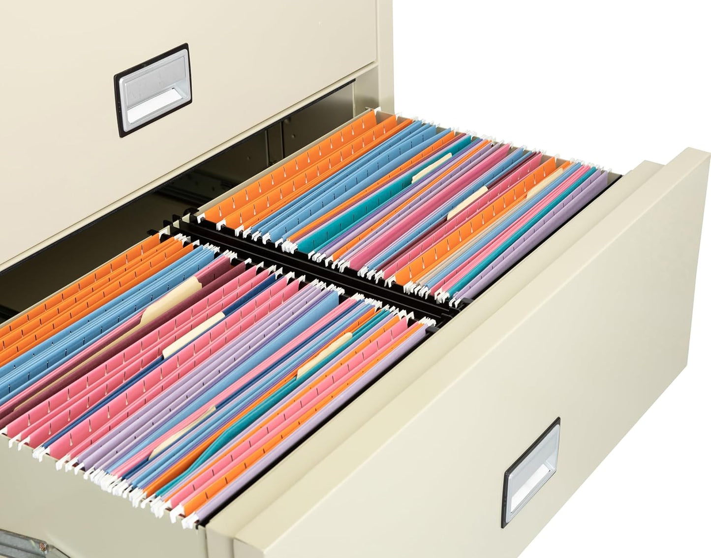 38 inch Wide 2-Drawer Lateral Fireproof File Cabinet – Legal and Letter Size Filing – Key Lock – Water Resistant – Fire Safe and Impact Rated – Putty Finish – Model LAT2W38P
