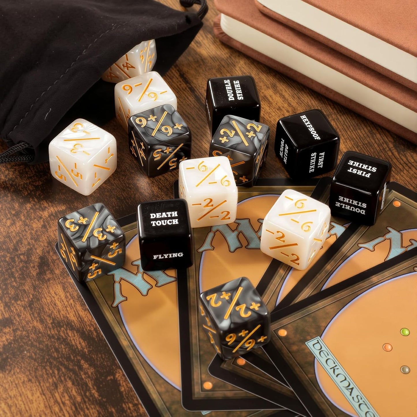 48 Pieces MTG Counter Token Dice Counters Marble Keyword Counters life Counter Tokens Dice Buff Tokens Compatible with Magic Card Game Accessories CCG Creature Stats (Classic, 48)