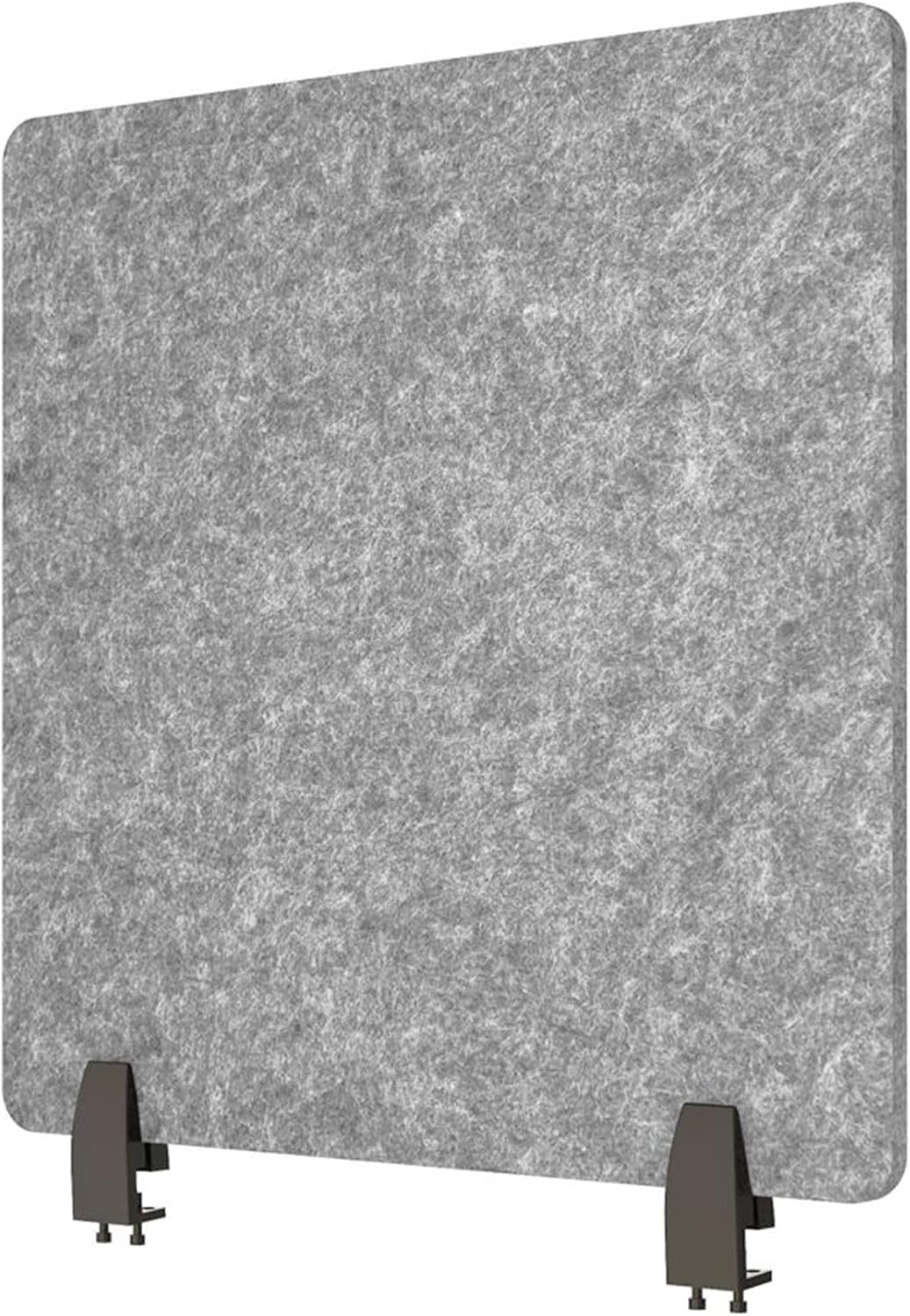 Stand Up Desk Store ReFocus Raw Clamp-On Acoustic Desk Divider Mounted Privacy Panel to Reduce Noise and Visual Distractions (Castle Gray, 23.6" x 16")