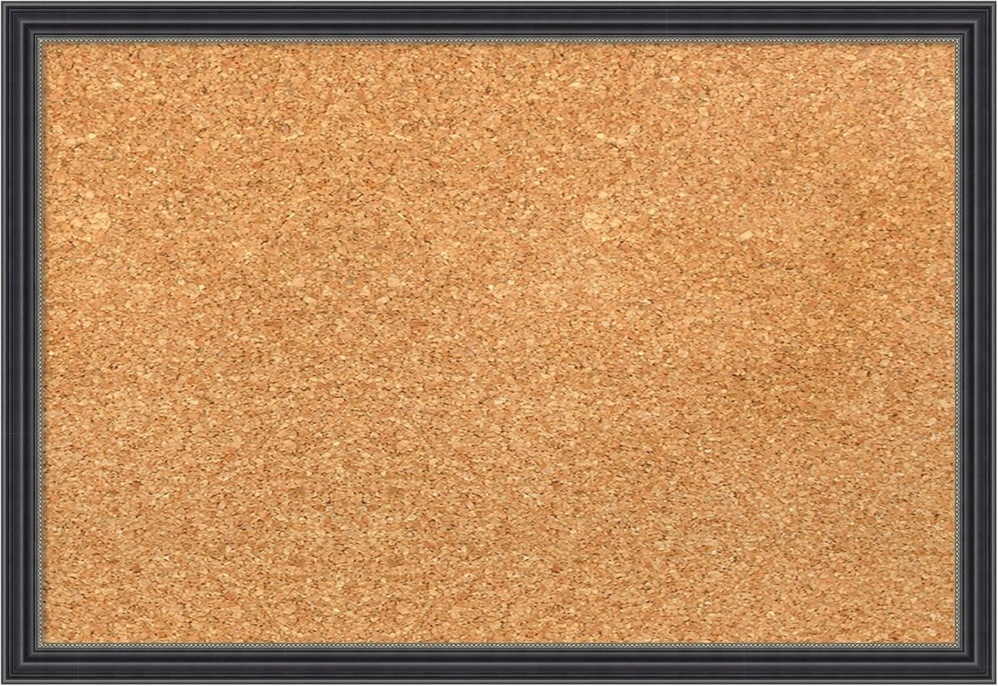 Amanti Art Natural Cork Board for Wall, 13x19 Vision Board with Black Wood Frame, Small Corkboard Office Decor for Home Organization, Traditional Corkboard Pinboard to Display Items for Home