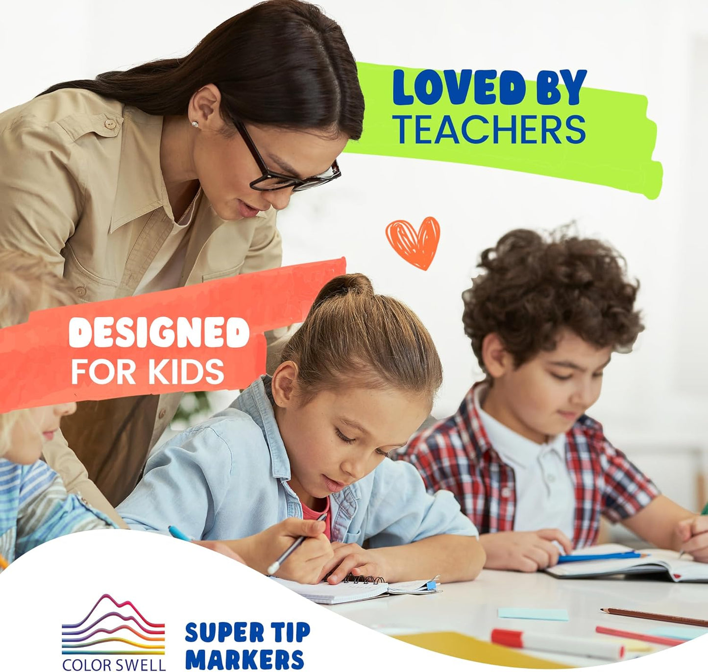 Color Swell Bulk Markers - 18 Packs 8 per Pack (144 Total) - Super Tip Bulk Markers