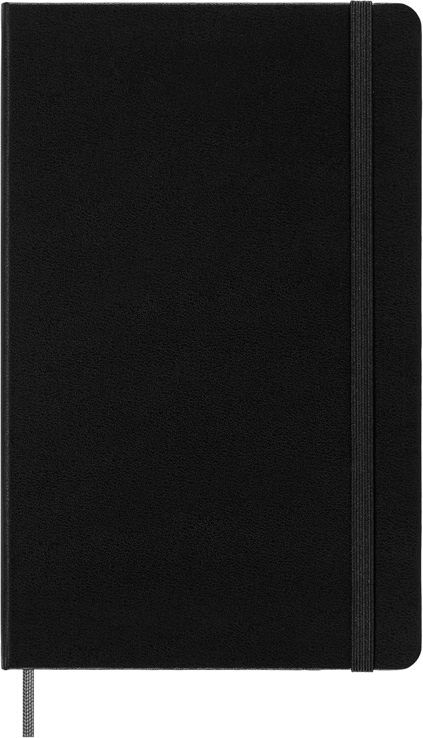 Moleskine Smart Notebook, Large, Plain, Black, Hard Cover (5 x 8.25)