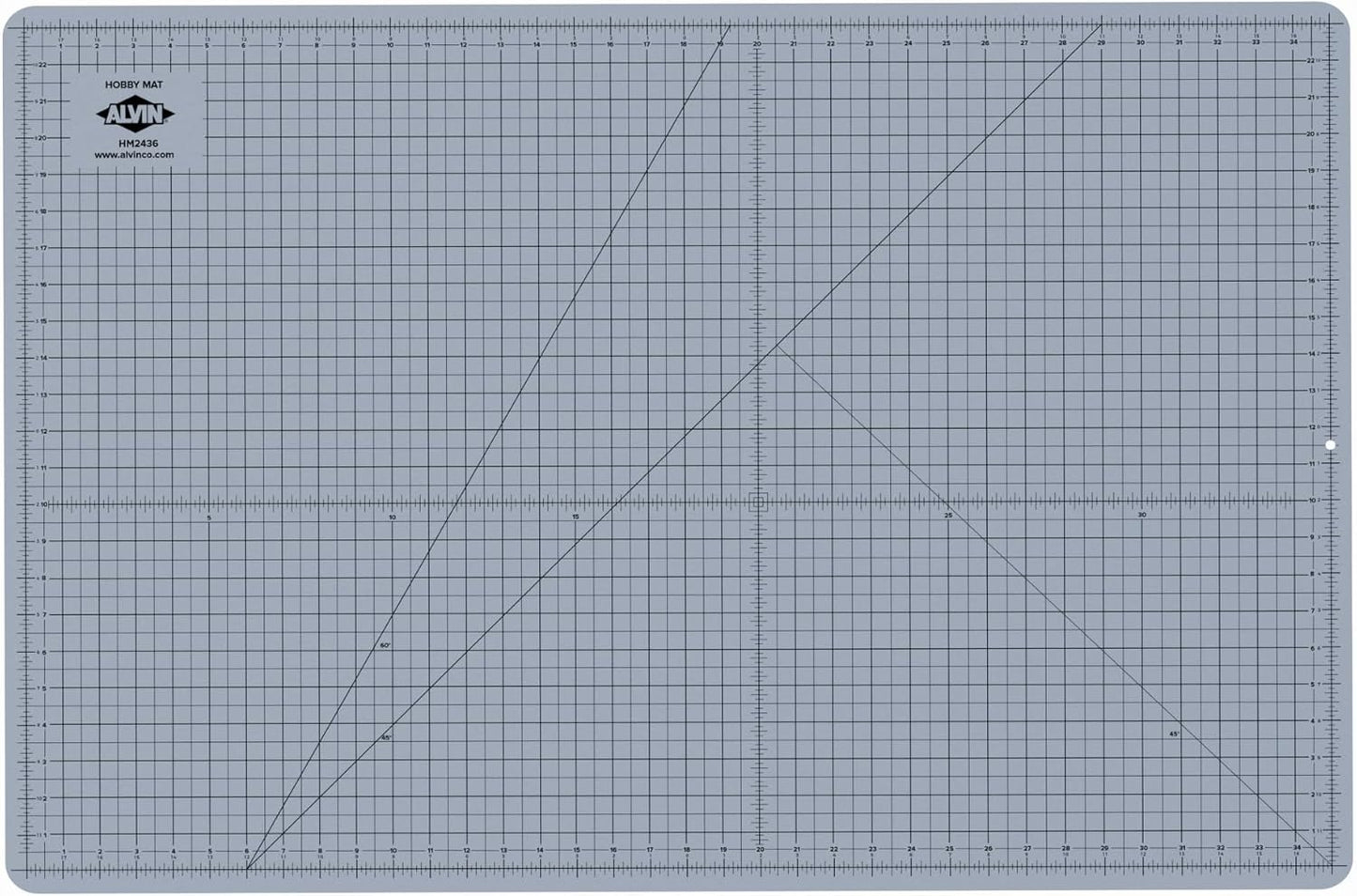 ALVIN HM Self-Healing Cutting Mat for Hobbies 24 x 36 inch | Double-Sided Blue/Grey | 3-Layer Gridded Surface for Arts, Crafts and Sewing - Model HM2436