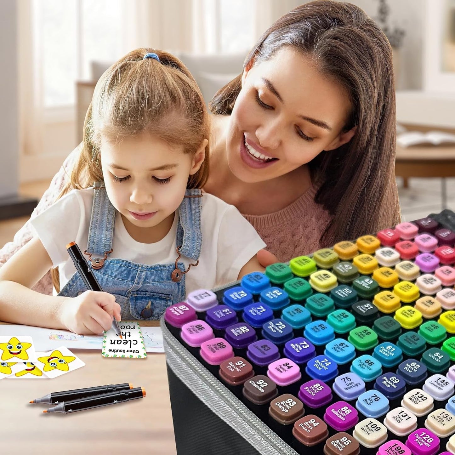 262-Color Dual-Tip Alcohol Markers Set with Shoulder Bag - Alcohol-Based Art Markers for Coloring, Drawing & Sketching -Gift for Kids, Teens, Artists