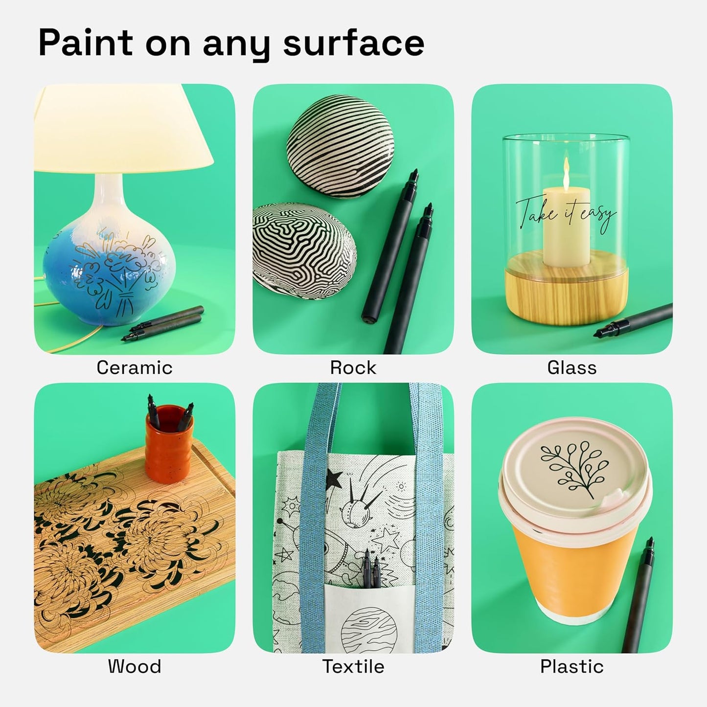 ARTISTRO 2 Black Acrylic Paint Markers - 0.7mm Extra Fine-Tip Paint Pens - Perfect for Crafting, Art Projects, & More