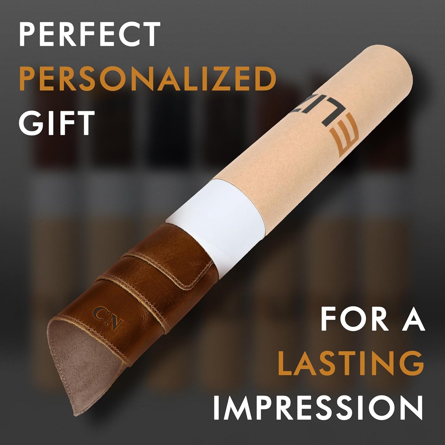 ELIZO Personalized Custom Desk Pad Set Real Leather Desk Mat Mouse Pad Unique Gifts for Him Her Leather Gifts for Men Women Engraved Embossed Monogrammed Corporate Gifts