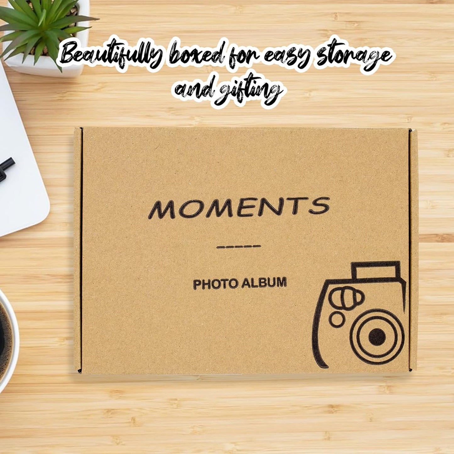 Kid Scrapbook Photo Album Hard Cover DIY Photo Album for Kids Instant Camera Print Paper with DIY Accessories (Blue)