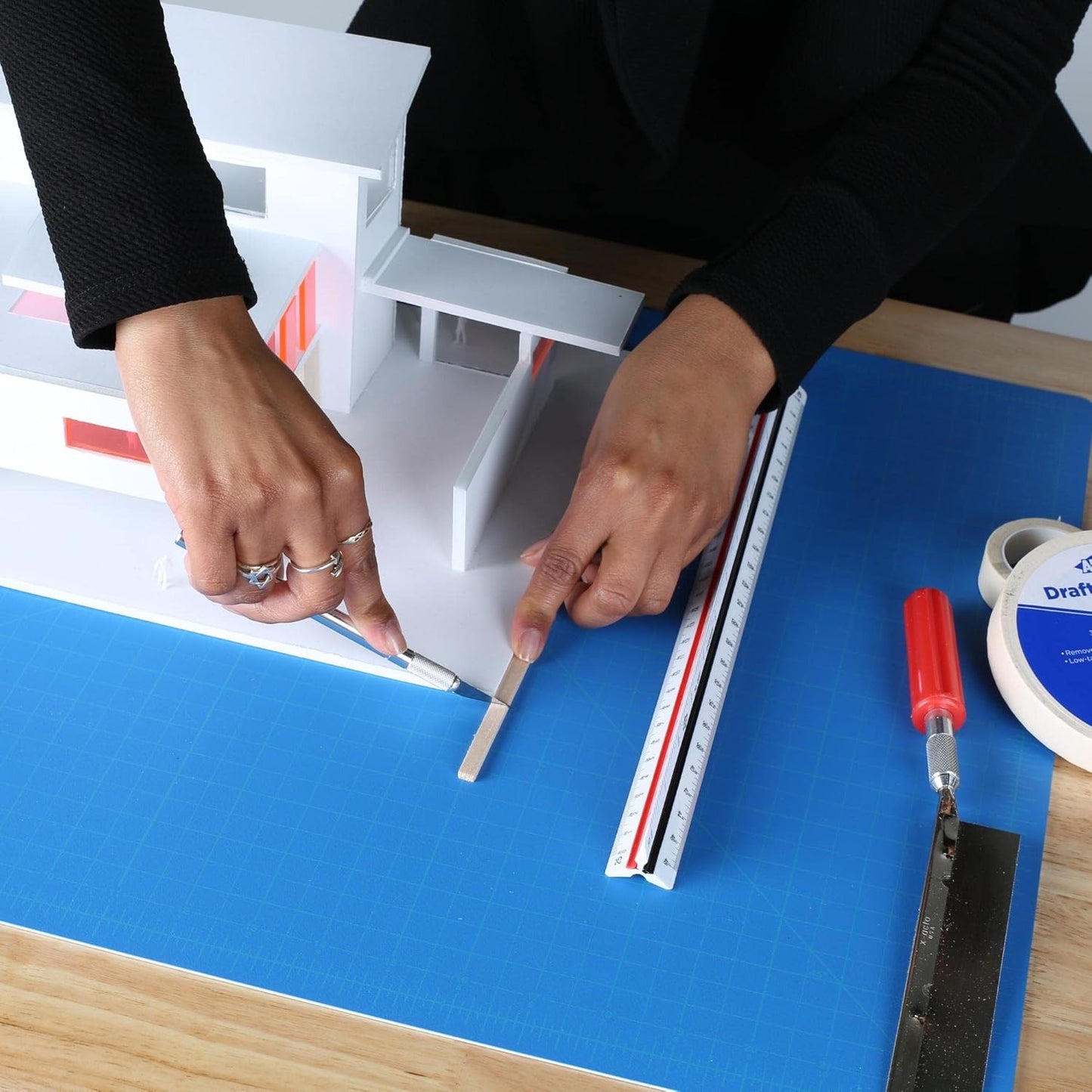 ALVIN HM Self-Healing Cutting Mat for Hobbies 18 x 24 inch | Double-Sided Blue/Grey | 3-Layer Gridded Surface for Arts, Crafts and Sewing - Model HM1824