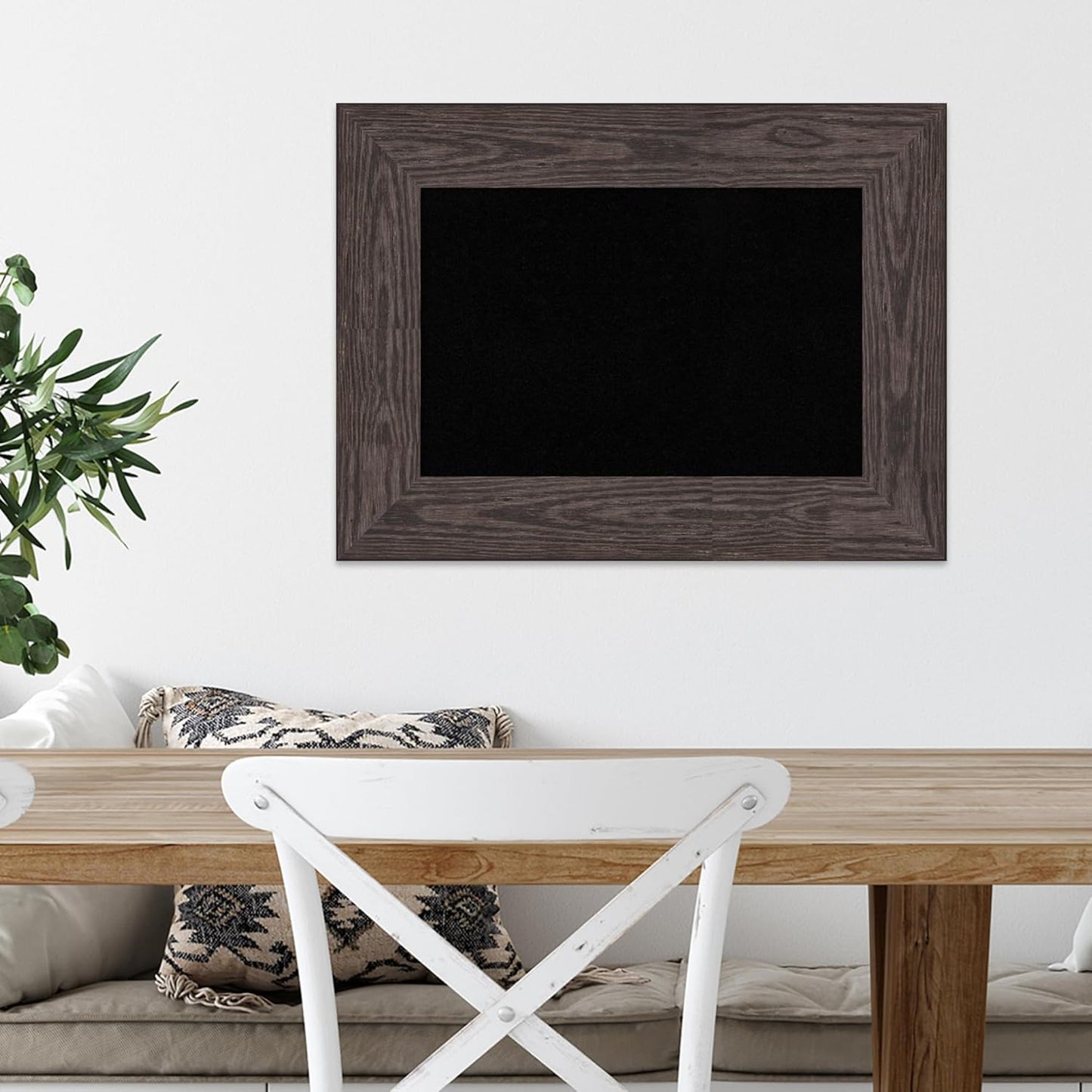 Amanti Art Black Cork Board for Wall, 18x24 Vision Board with Black Wood Frame, Small Corkboard Office Decor for Home Organization, Country Rustic Corkboard Pinboard to Display Items for Home