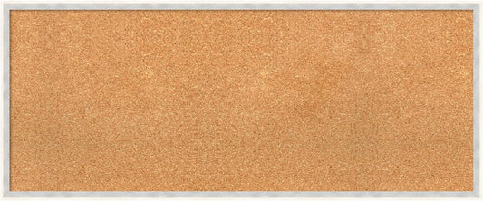Amanti Art Natural Cork Board for Wall, 17x41 Vision Board with White Frame, Large Corkboard Office Decor for Home Organization, Modern Corkboard Pinboard to Display Items for Home Organization in