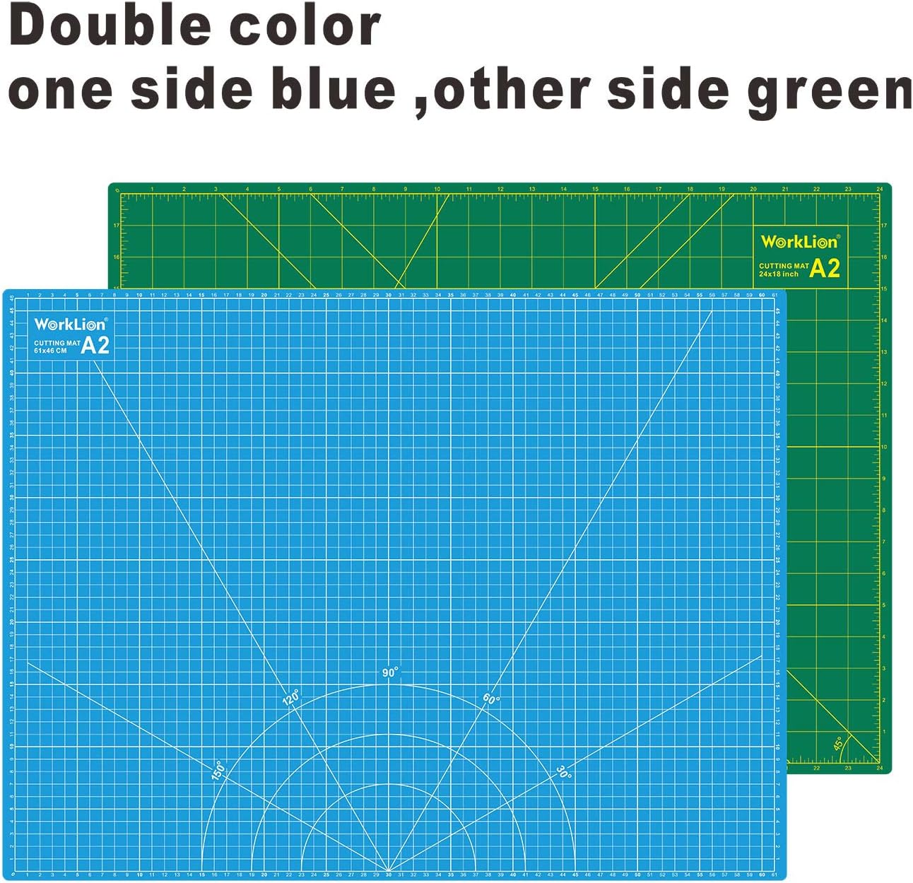 WORKLION 18'' x 24'' Large Self Healing PVC Cutting Mat, Double Sided, Gridded Rotary Cutting Board for Craft, Fabric, Quilting, Sewing, Scrapbooking - Art Project…