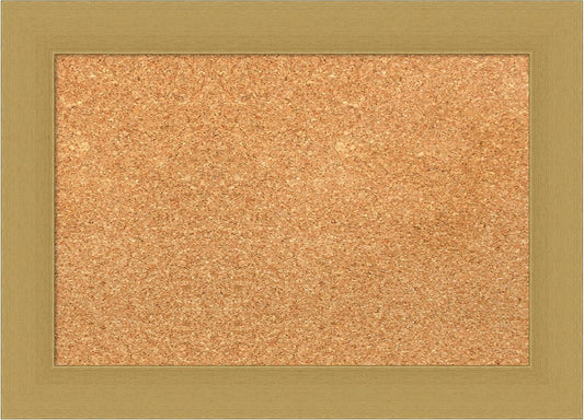 Amanti Art Natural Cork Board for Wall, 16x22 Vision Board with Gold Frame, Small Corkboard Office Decor for Home Organization, Casual Corkboard Pinboard to Display Items for Home Organization in