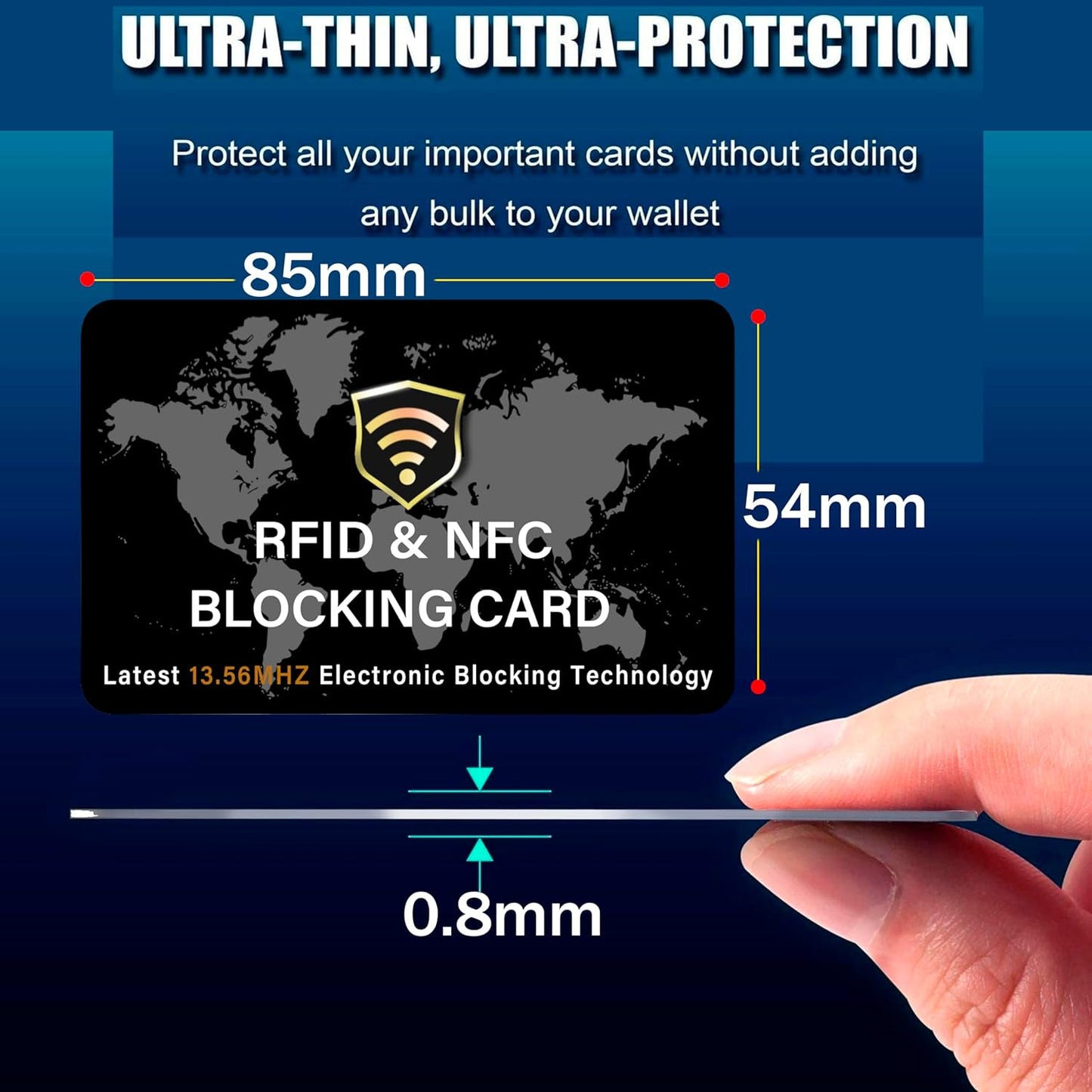 SaiTech IT 2 Pack RFID Blocking Card NFC Contactless Debit/Credit Card ATM Passport Protector ideal for Men & women slim with World map design perfectly fit in wallet(Black), White