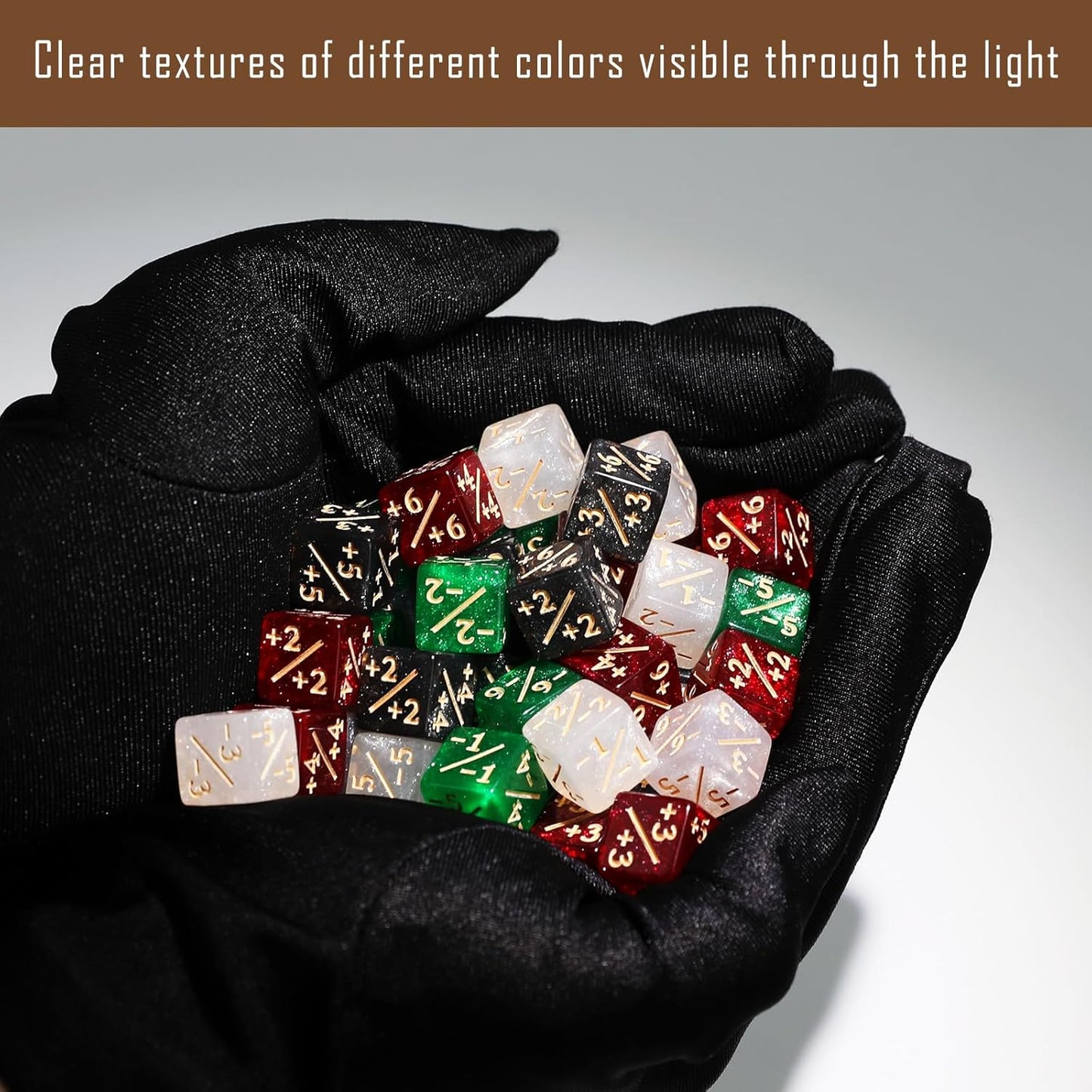 48PCS 12mm Dice Set, Life Counters Tokens Loyalty 6 Sided Dice with Box, Compatible with MTG Magic Cards Gaming Accessories Creature Stats