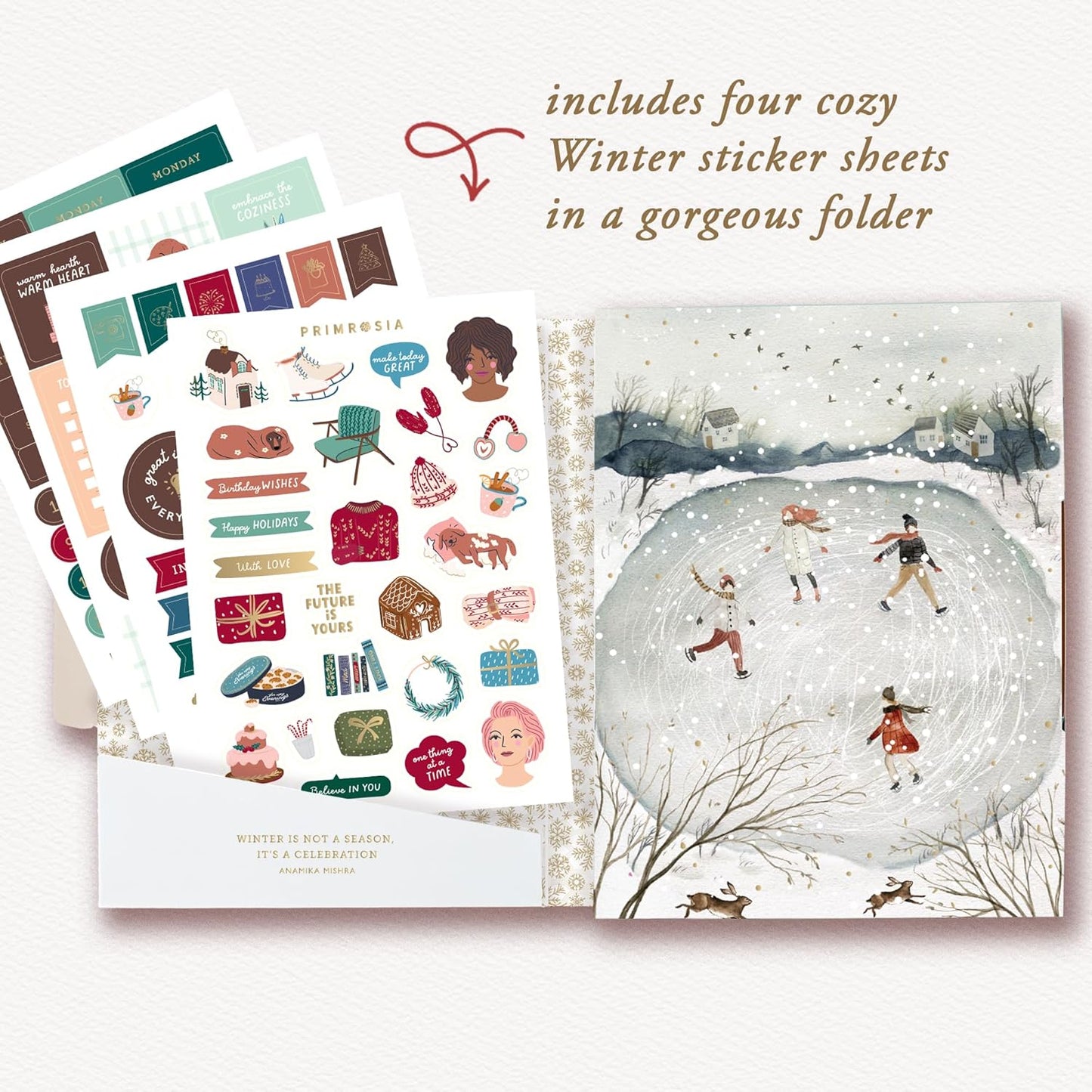 Primrosia 12 Dual Tip Watercolor Marker Pens - Fine Tip & Brush Tips, Professional Quality, 4 x Sticker Sheets, Blendable, Non-Toxic, Perfect for Calligraphy, Drawing & Coloring. (Alpine)