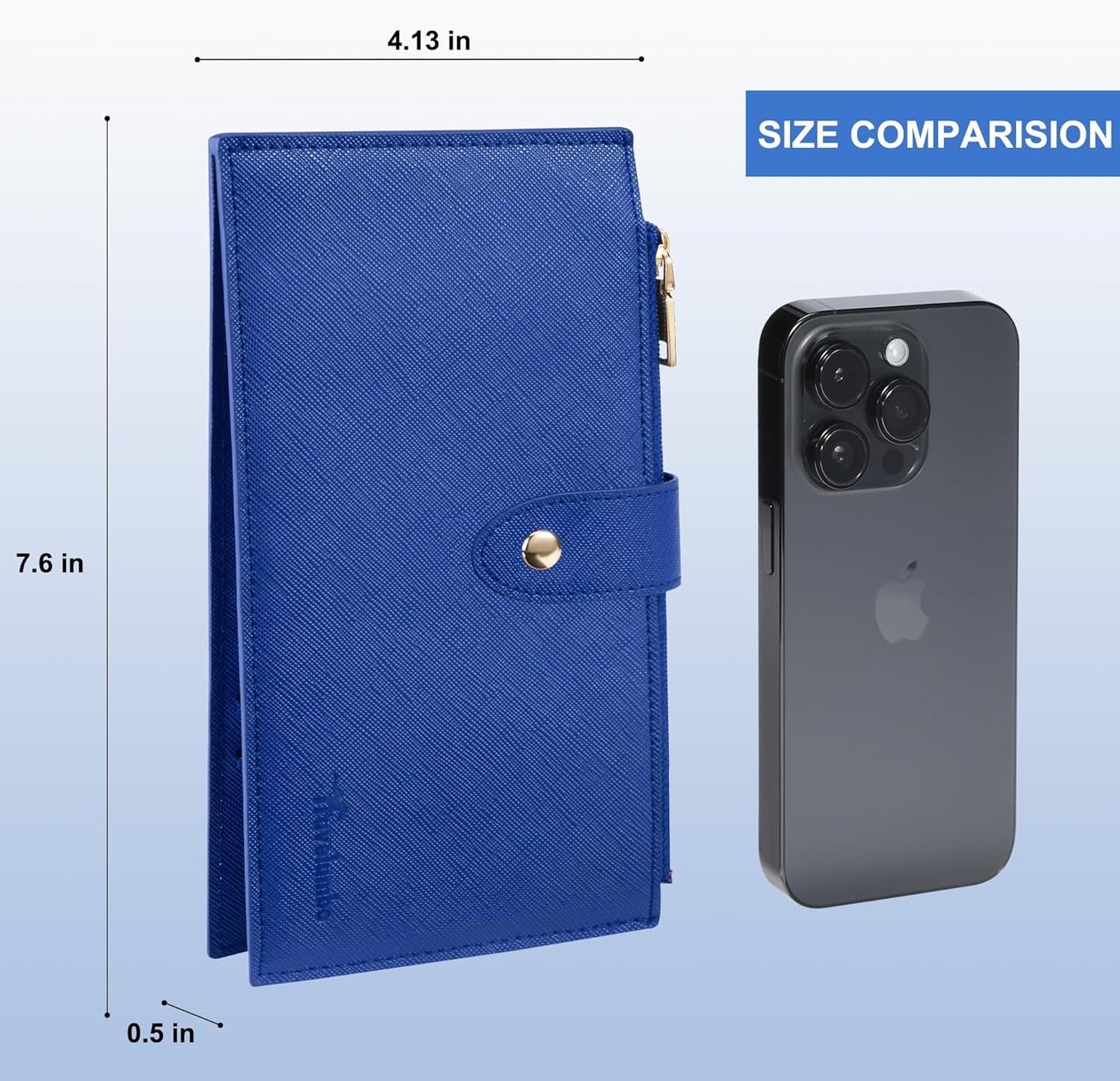 Travelambo RFID Wallet Women Large Size Bifold Multi Card Wallet Case with Zipper Pocke Credit Card Holder for Women