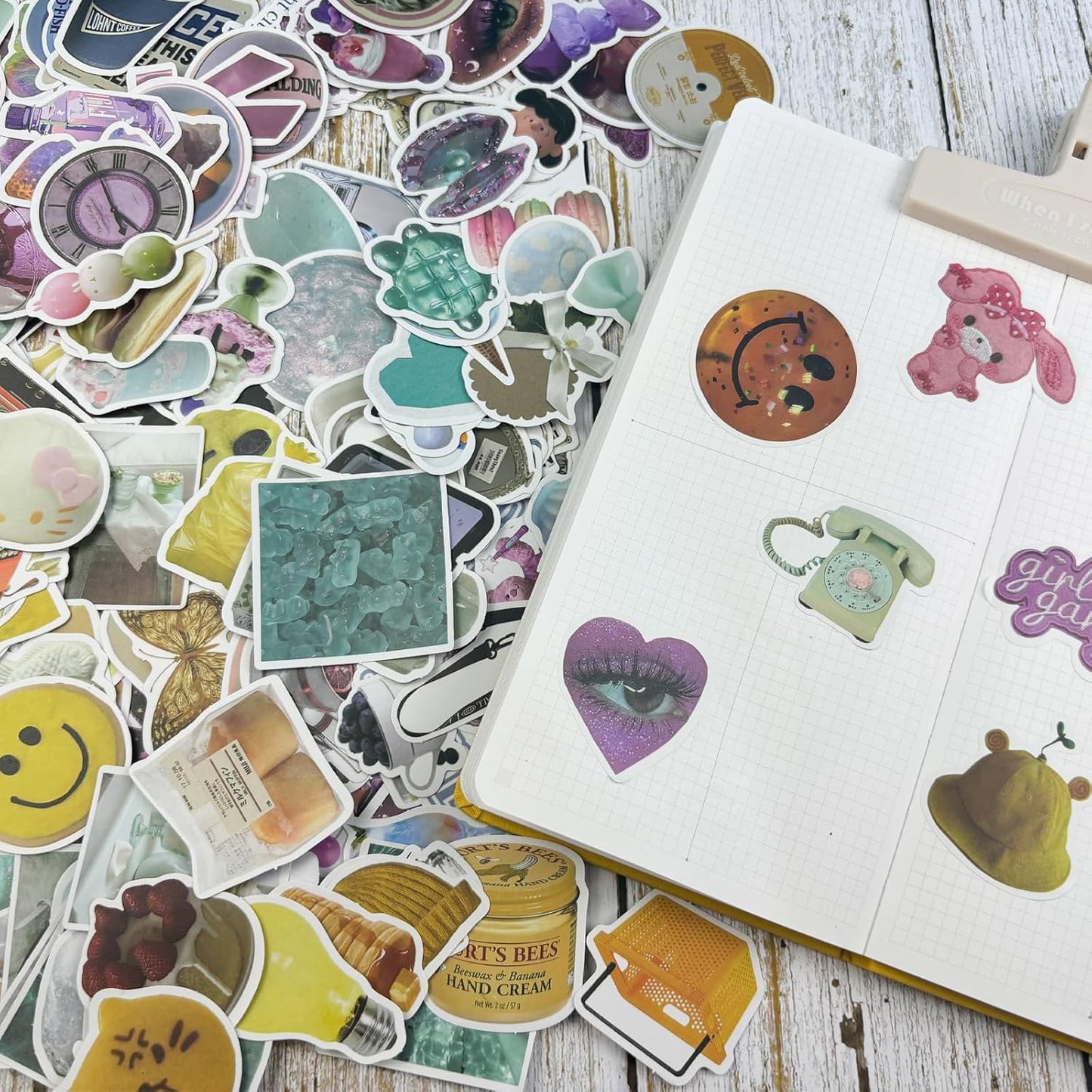 240 Pcs Colorful Aesthetic Stickers for Scrapbooks,Cute Vinyl Stickers with 4 Different Colorful Themes for Water Bottles Laptop Stickers Skateboard Notebooks Phone Kindle
