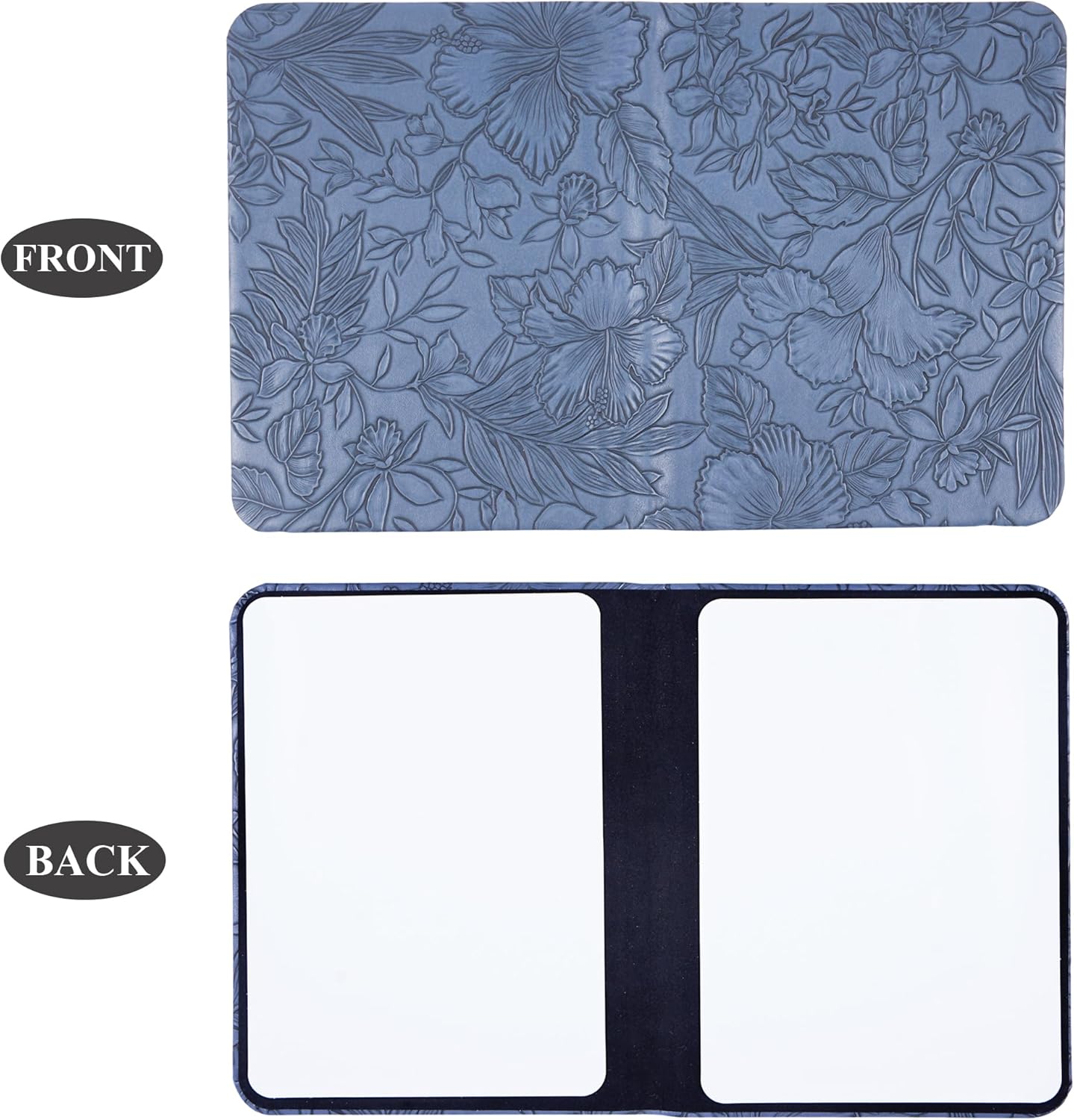 Portable Small White Board Dry Erase Board, Reusable 9.5 * 6.6in Notebook Memo, Office Home Supplies Desk Accessories(1-Carved Blue)