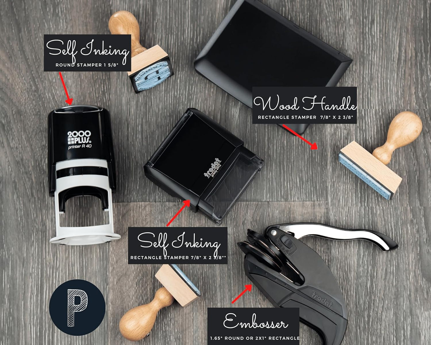 Custom Logo Embosser Seal – Personalized Stamp with Your Own Design | Custom Business, Notary, or Branding Seal | 1" x 5/8"