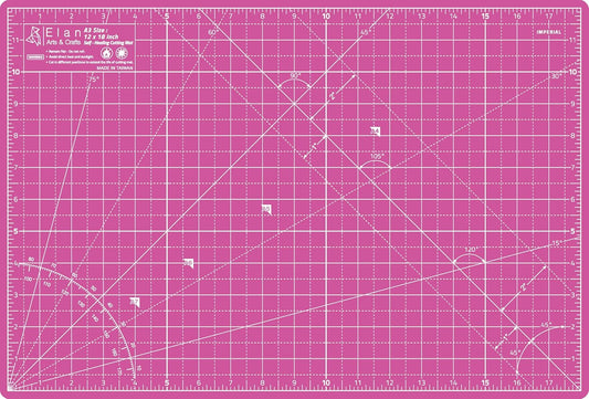 Elan Cutting Mat A3 Pink & Purple, Self Healing Cutting Mat 12x18 Inch, 5-Ply Craft Board Pink, Hobby Board for Crafts 12x18 Inch