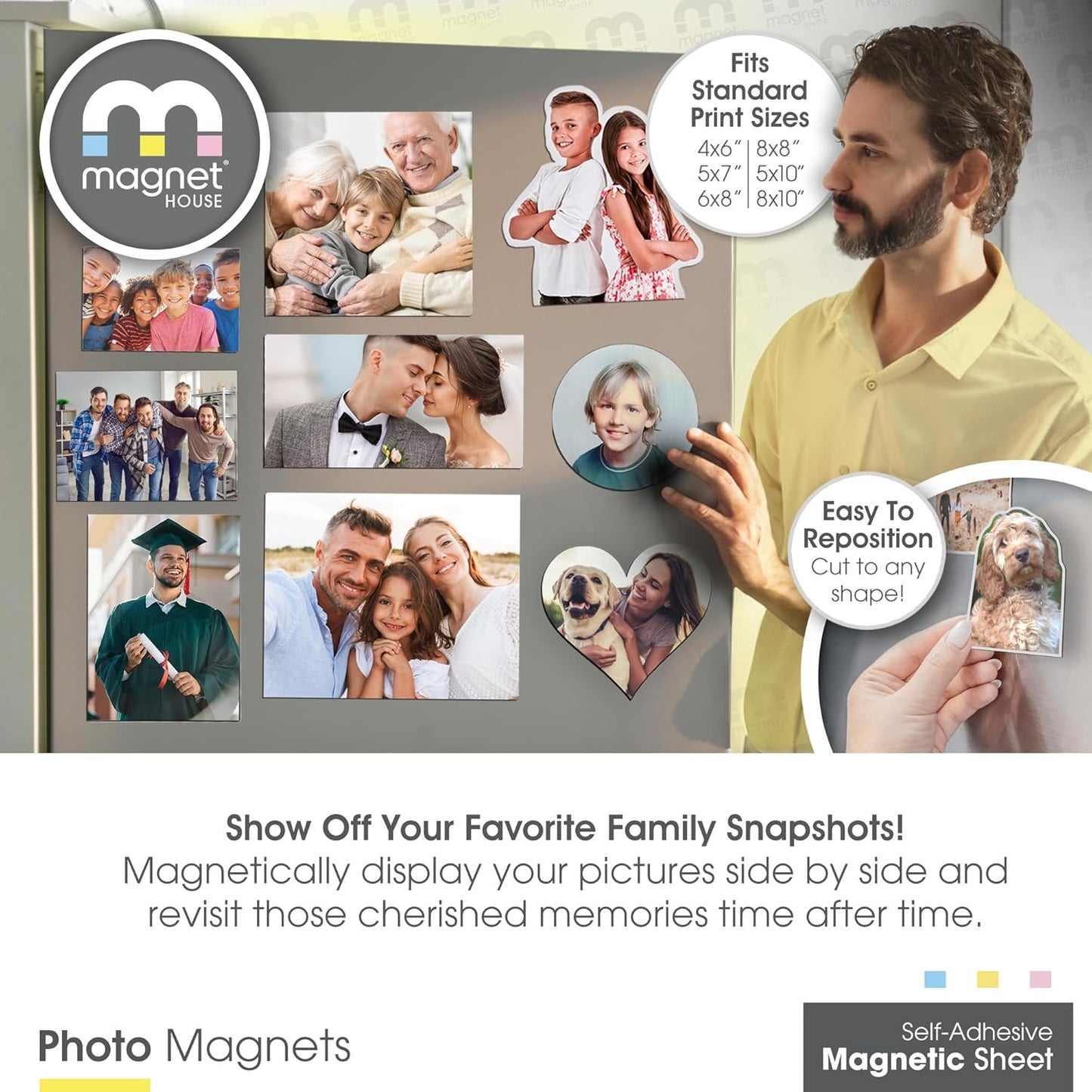 TMS Magnetic Sheet, Tape and Strips with or Without Self-Adhesive Backing for Stickers | Die and Craft Storage | Flexible Rubber Magnet | 10 Sheets | 20mil or 30 mil Thick | 8.5” x 11”