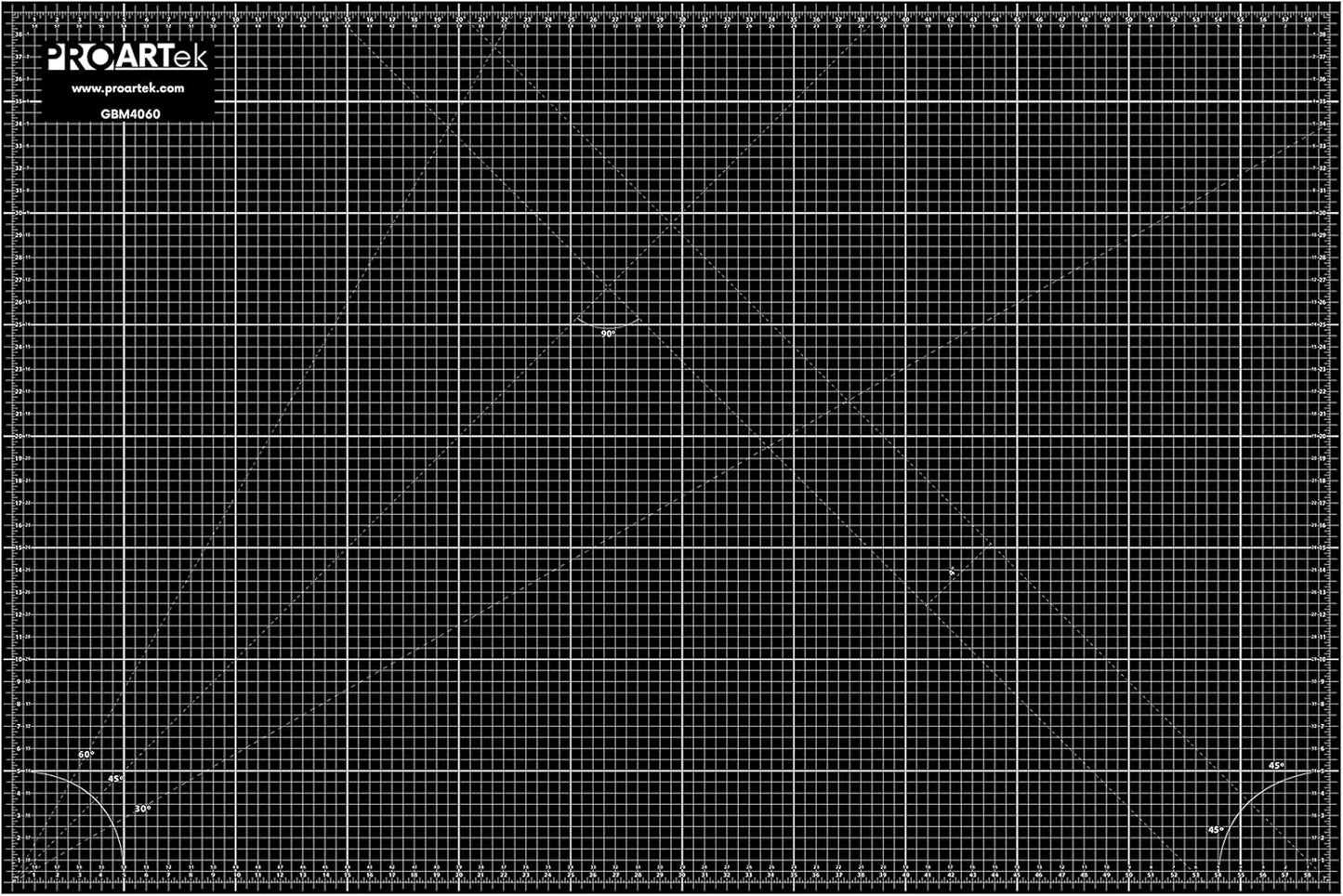 PK00012 Model GBM4060 Series 40" x 60" Professional Cutting Mat; Double-Sided Green/Black; Self-Healing; For Graphic Arts, Hobbies, Sewing, Scrapbooking, and other Cutting Projects