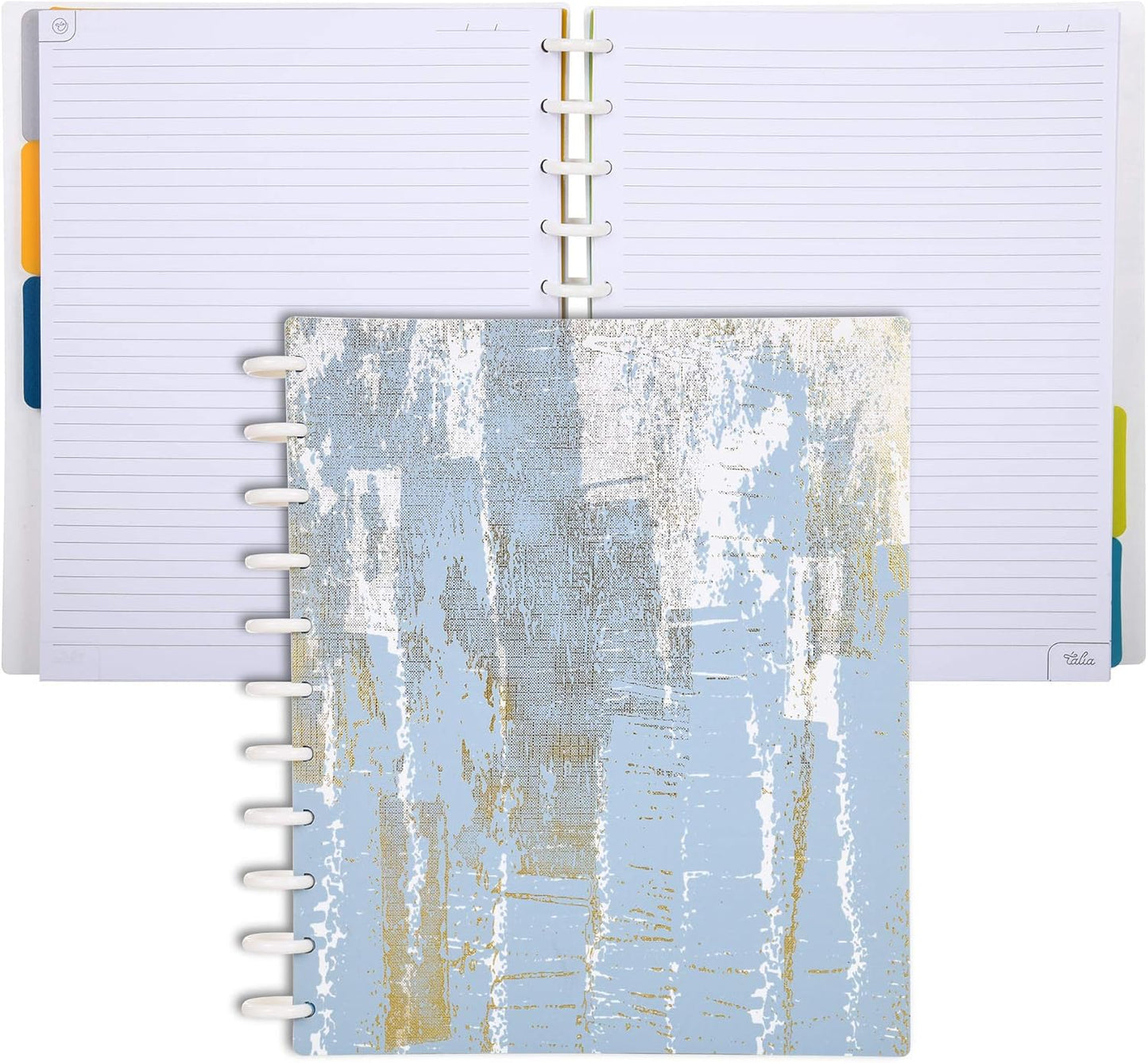 Talia Discbound Notebooks, Planner, Customizable, (xLuxe 2 Sky, Letter (8.5in x 11in))
