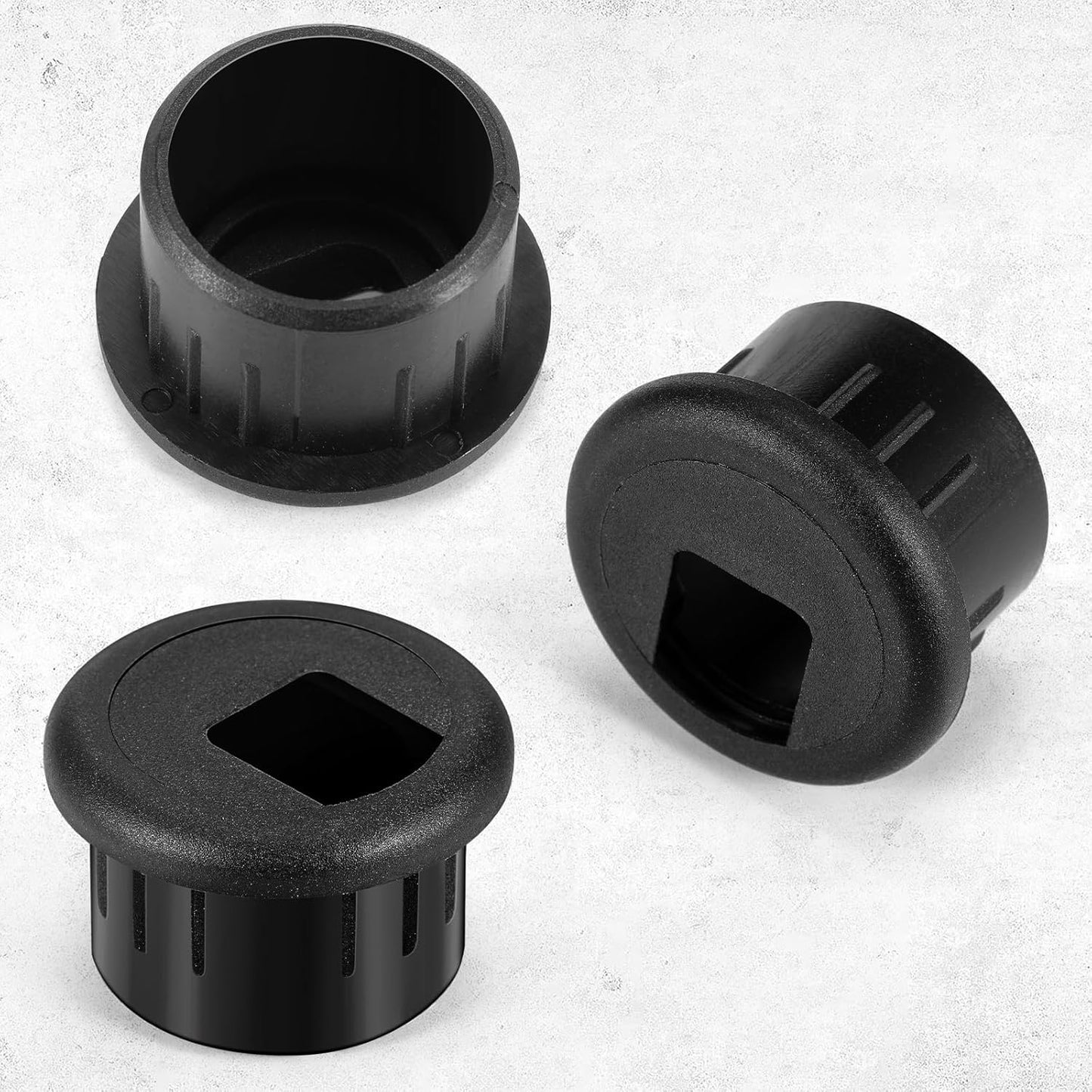 SATINIOR 10 Packs Desk Cable Wire Grommet Cord, PC Computer Desk Plastic Grommet Cord, Tidy Cable Hole Cover Organizers, 25 mm/ 1 Inch Mounting Hole Diameter