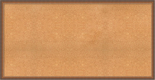 Amanti Art Natural Cork Board for Wall, 30x58 Vision Board with Bronze Frame, Oversize Corkboard Office Decor for Home Organization, Modern Corkboard Pinboard to Display Items for Home Organization