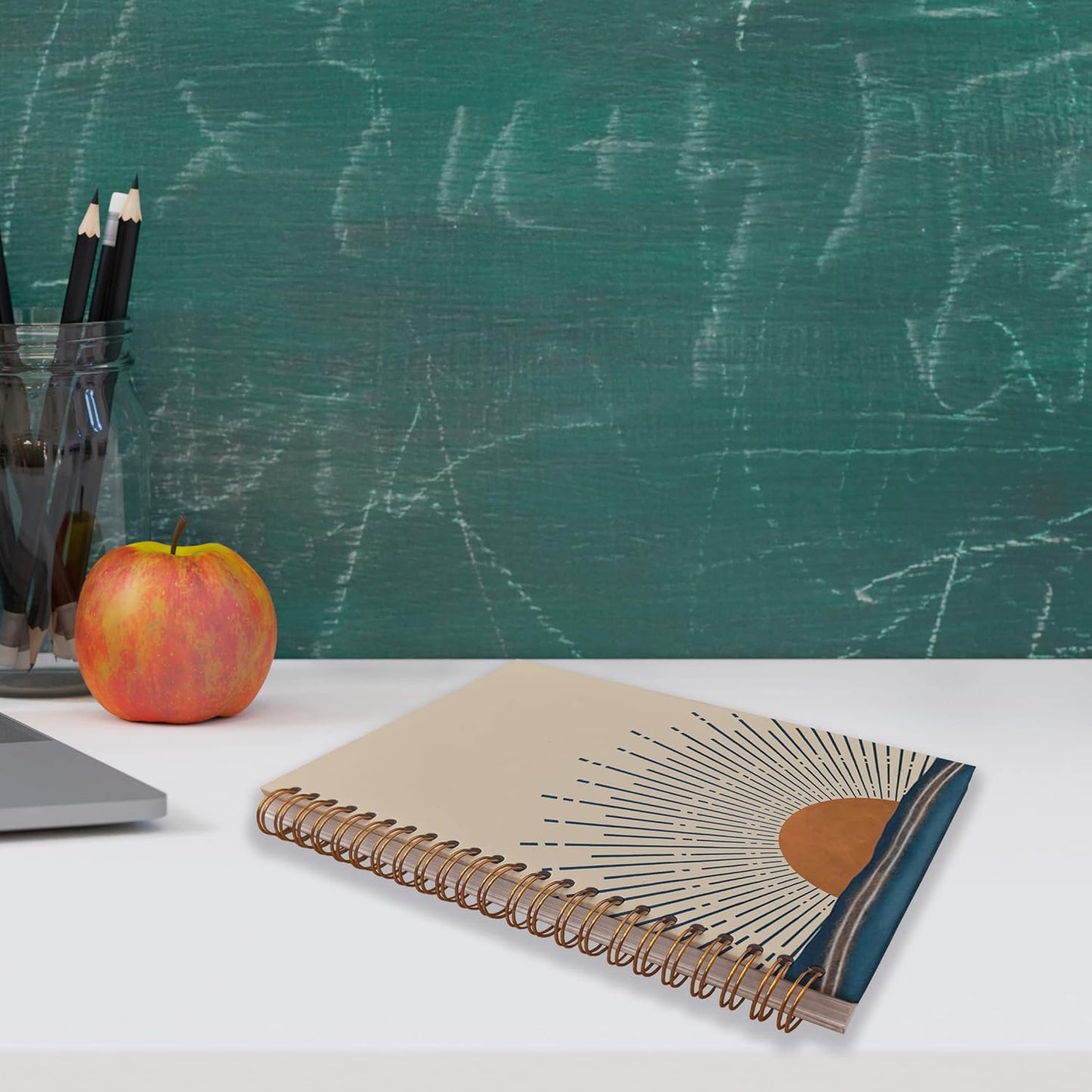 VNWEK Boho Notebook,Hardcover Spiral Notebooks 5.5×8.3 Inch,Aesthetic Notebook,Boho JournalGifts For Woman Man