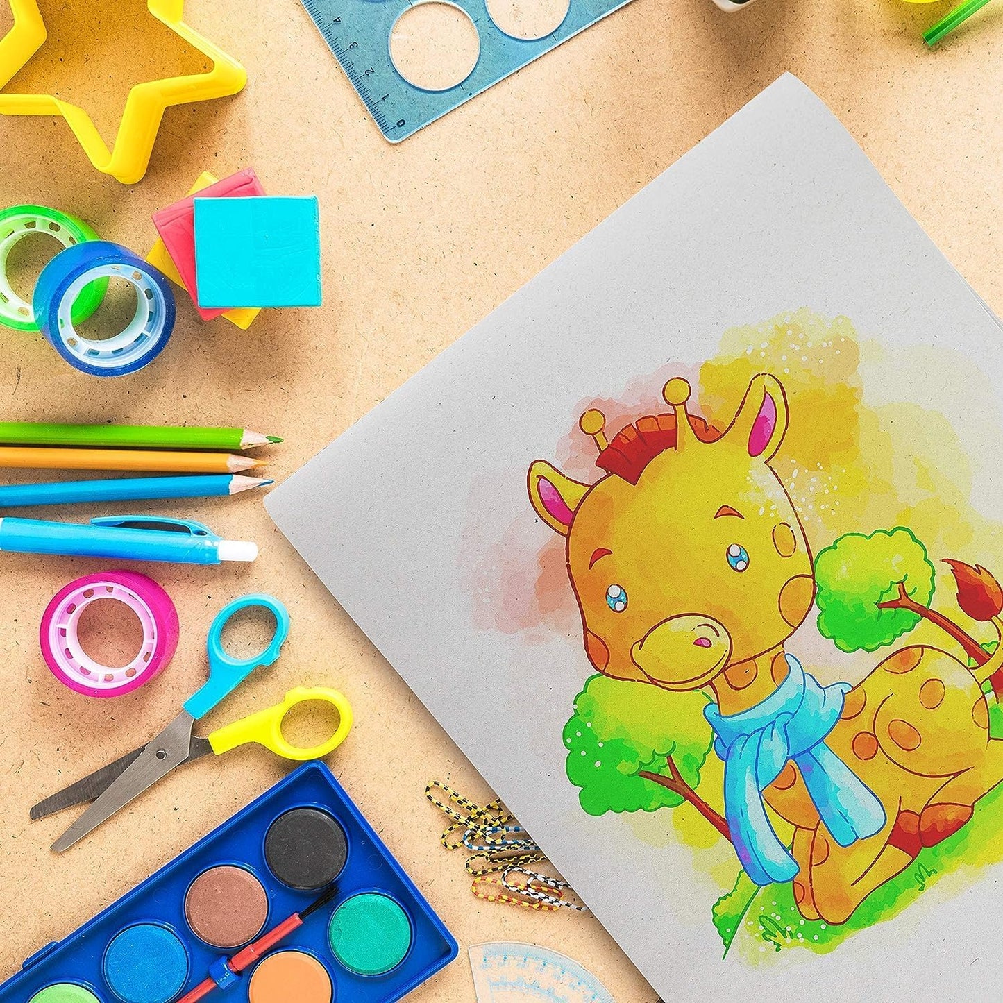 Emraw Sketch Pad for Kids (2 Pack) - 9" x 12" Kids Drawing Pad, 50 Sheets