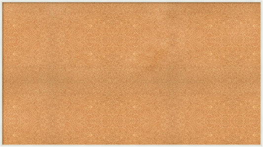 Amanti Art Natural Cork Board for Wall, 31x55 Vision Board with White Frame, Oversize Corkboard Office Decor for Home Organization, Modern Corkboard Pinboard to Display Items for Home Organization in