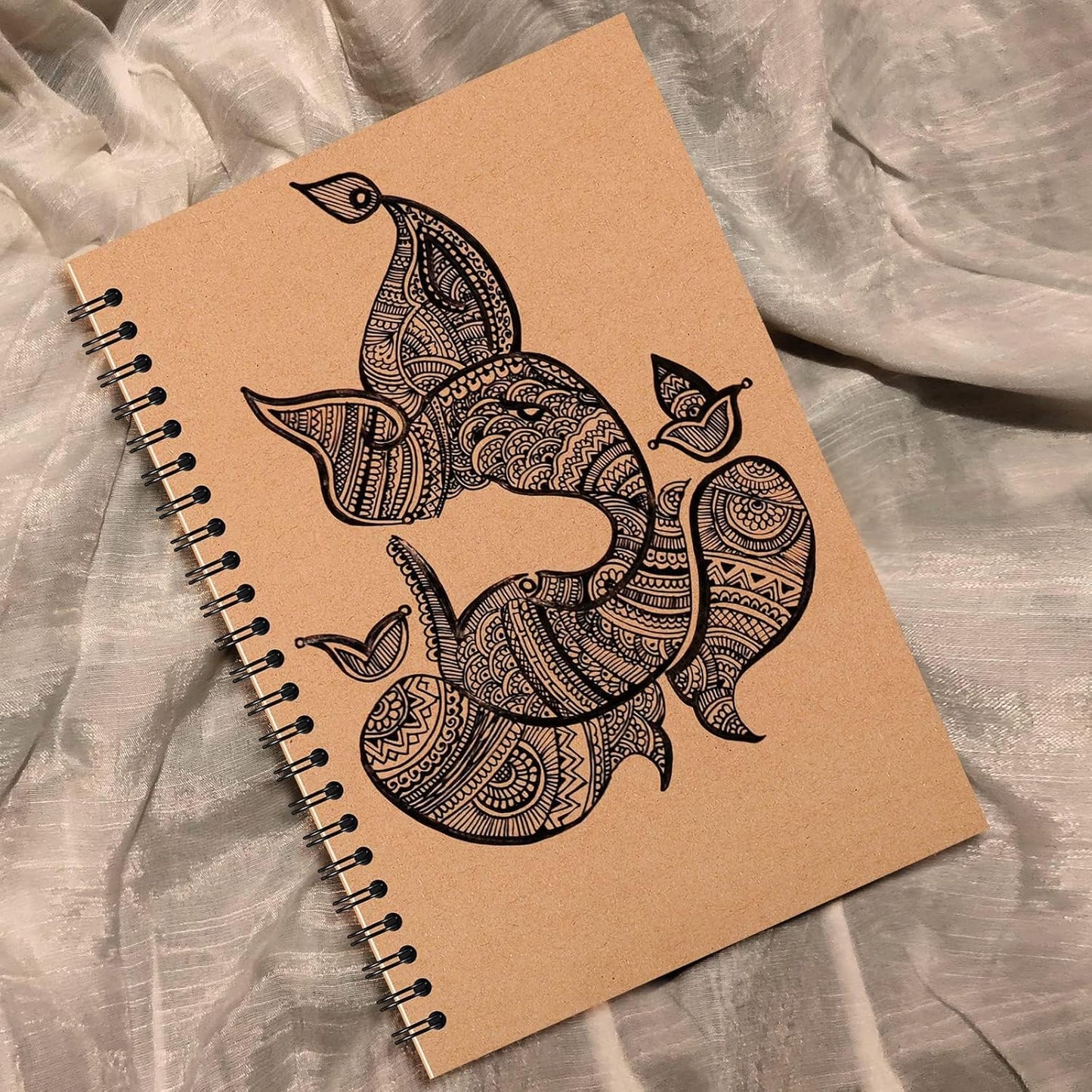 YOTNUS 60 Pcs A5 Spiral Notebooks Journal with Kraft Cover, 5x8 Inches, Ruled Lined Paper, for Work, Sketches, Study, Notes Taking, Gifts, Brown (60 PCS(Lined)