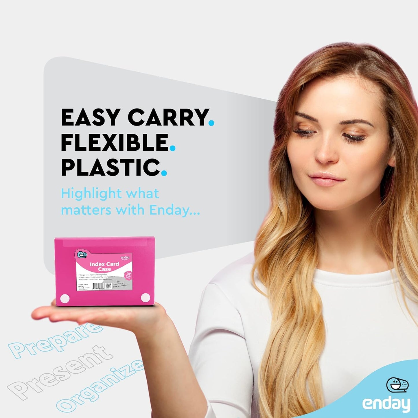 3" X 5" Index Card Case Holds 100 Cards Includes Business Card/Index Holder and 5 Tab Dividers Comes in Assorted Color – (Pack of 4) By (Emraw)