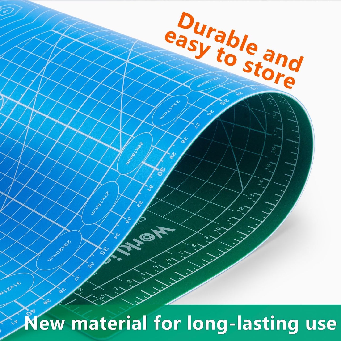 WORKLION Self Healing Cutting Mat - 12 x 18 inch Double Sided 5-layer Gridded Rotary PVC Cutting Board, for Sewing, Quilting, Scrapbooking and Arts & Crafts Projects (5 Pack)