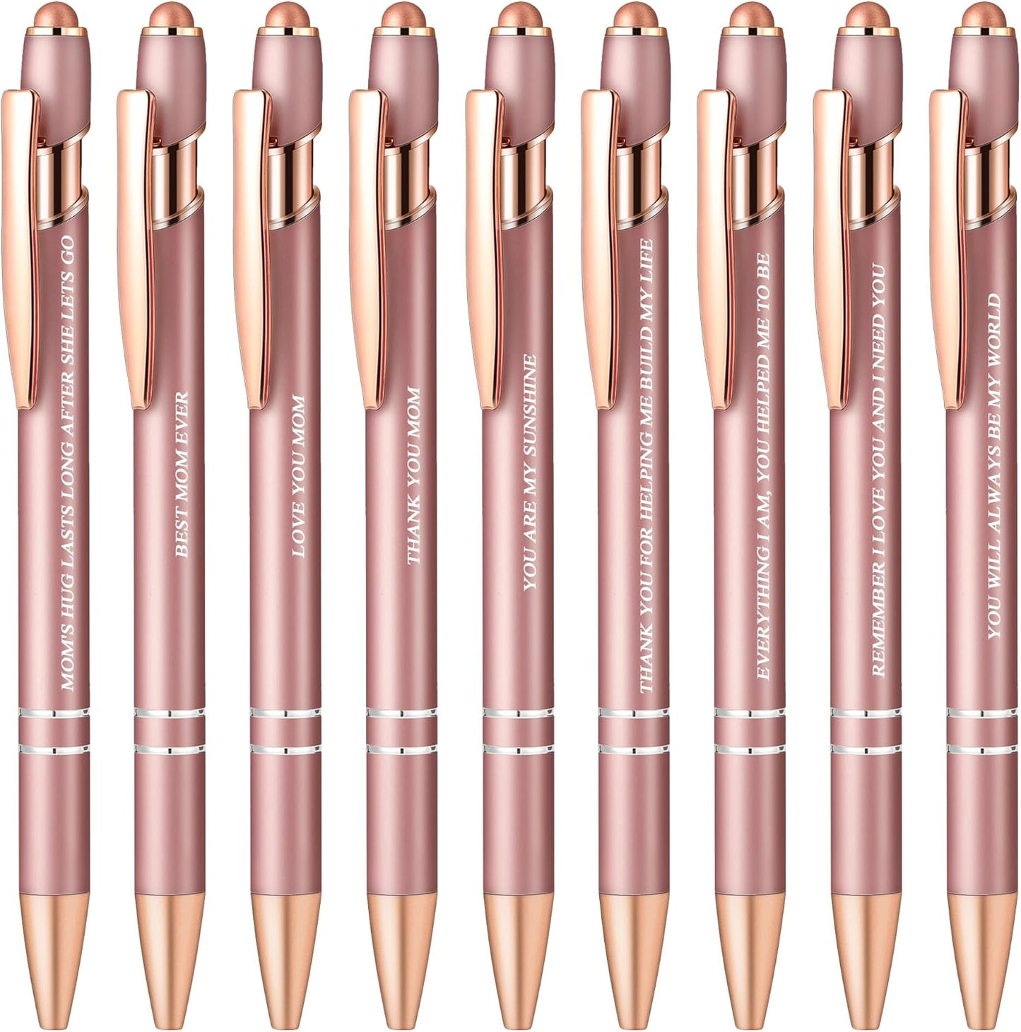 Aozora Best Mom Ever Gifts 9 Pack Fancy Pens with Stylus Tips Presents for Mom from Daughter or Son, Mothers Day Pens Happy Birthday Gifts for Moms