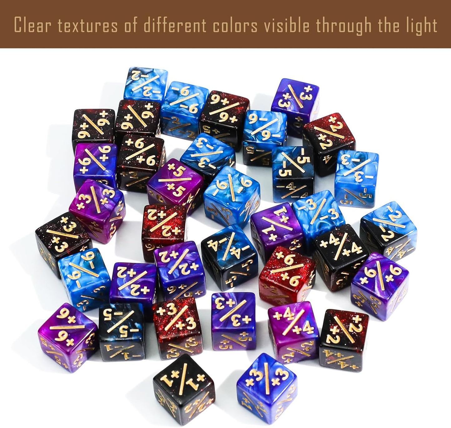 36PCS 12mm MTG Life Counters Dice Set with Box, Small MTG Tokens Loyalty 6 Sided Mini Dice Set, Compatible with TCG CCG Magic Card Gaming Accessories