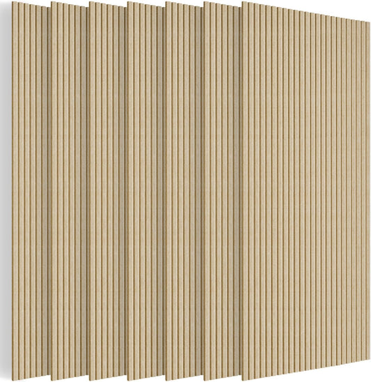 BUBOS 10 Pack Large Acoustic Panels,47.2" X 23.6" X 0.4" Acoustical Wall Panel,Self-Adhesive Sound Proof Foam Panels, Decorative Soundproof Wall Panels for Home Studio Office (Camel)