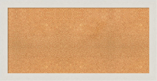 Amanti Art Natural Cork Board for Wall, 21x41 Vision Board with White Frame, Large Corkboard Office Decor for Home Organization, Country Rustic Corkboard Pinboard to Display Items for Home