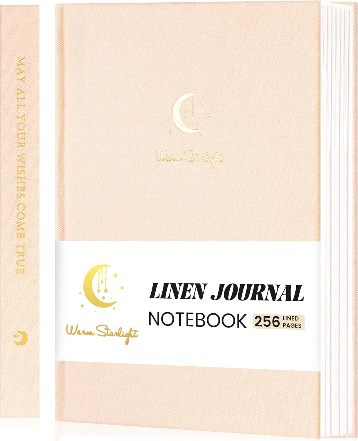 CAGIE Lined Journal Notebook for Women Girls, A5 Hardcover Linen Journals For Writing 256 Pages, Aesthetic Womens Diary, Gifts 8.3'' x 5.7'' Beige