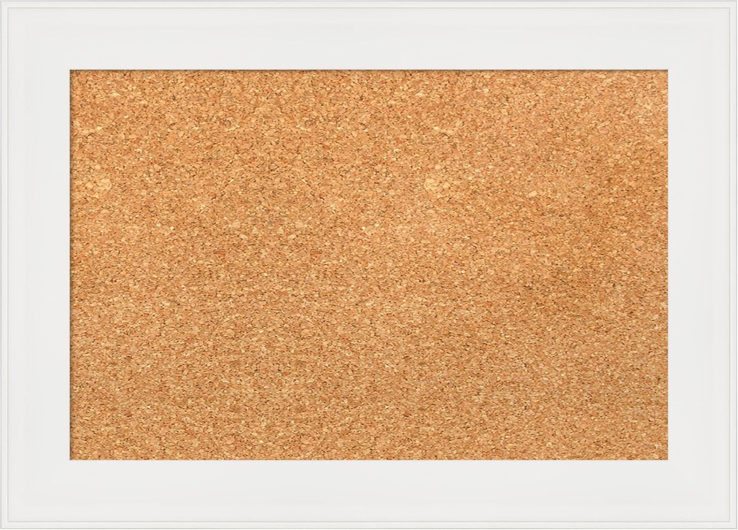 Amanti Art Natural Cork Board for Wall, 15x21 Vision Board with White Frame, Small Corkboard Office Decor for Home Organization, Casual Corkboard Pinboard to Display Items for Home Organization in