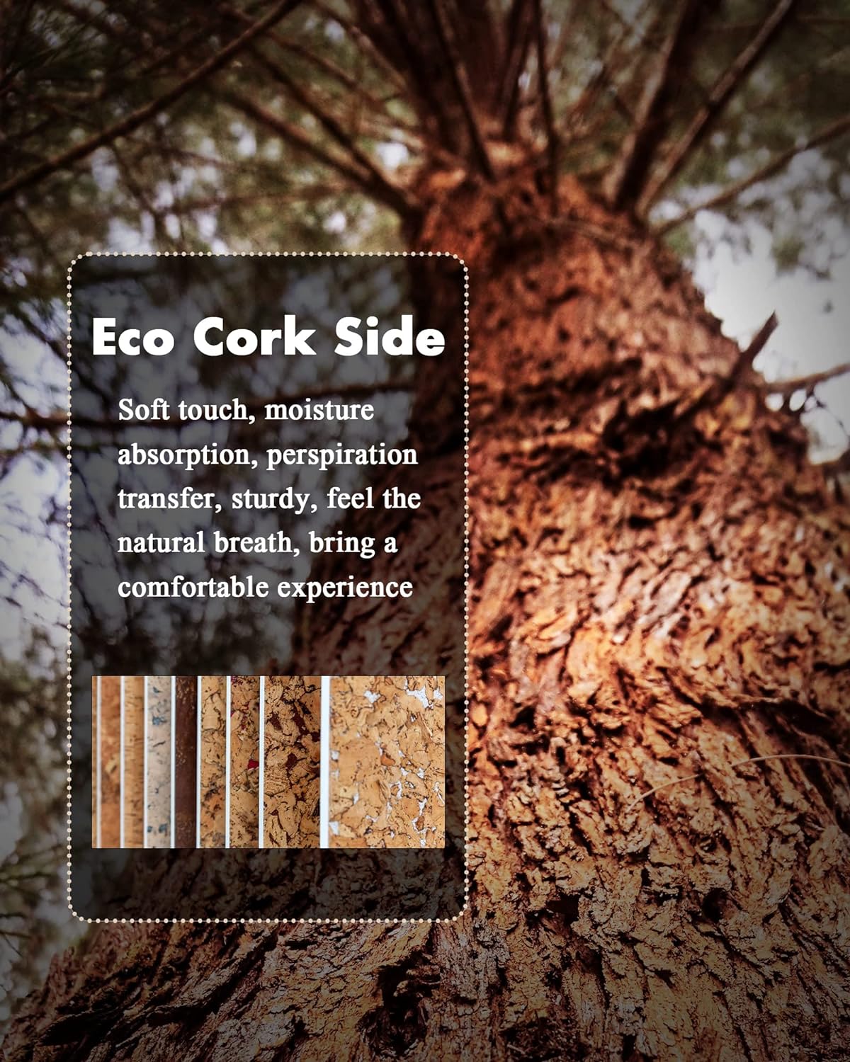 YSAGi Double-Sided Desk Pad, 35.4"x17"Leather Desk Mat, Eco Cork Desk Pad Protector,Large Mouse Pad,Waterproof Desk Blotter for Office/Home(Khaki)